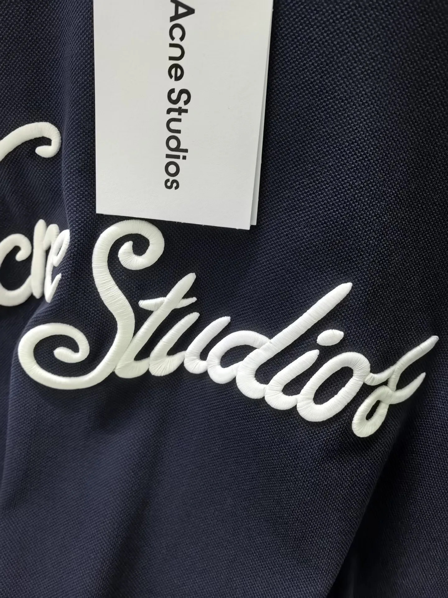 Acne Studios Embroidered Logo T-Shirt (Deep Blue) — 보기 2