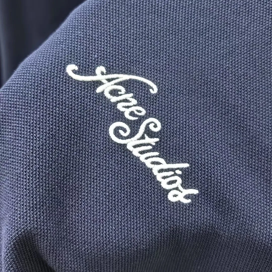 Acne Studios Embroidered Logo T-Shirt (Deep Blue) — 보기 3