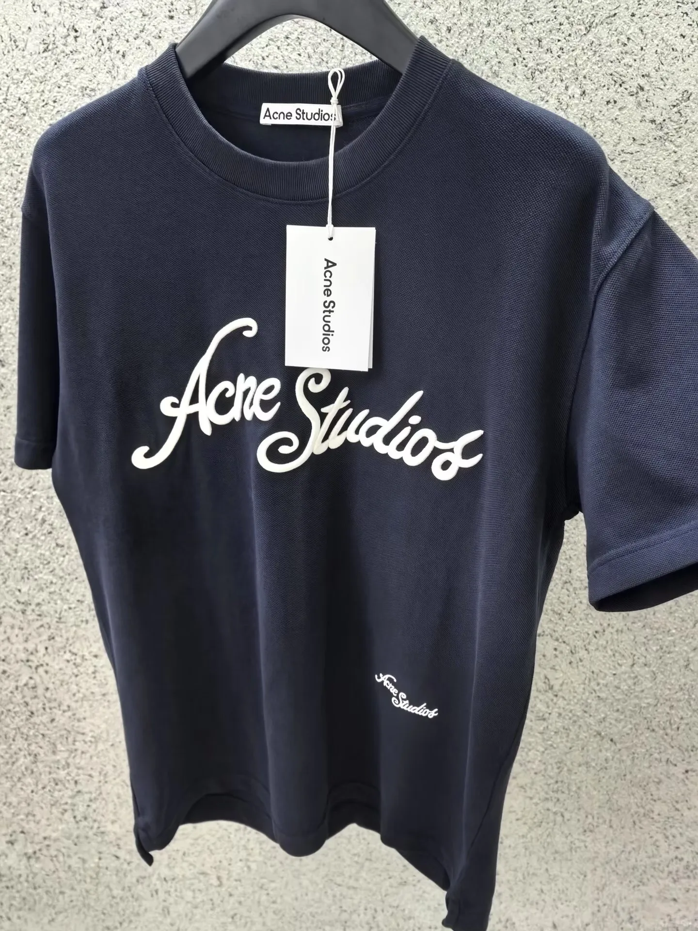 Acne Studios Embroidered Logo T-Shirt (Deep Blue) — 보기 5