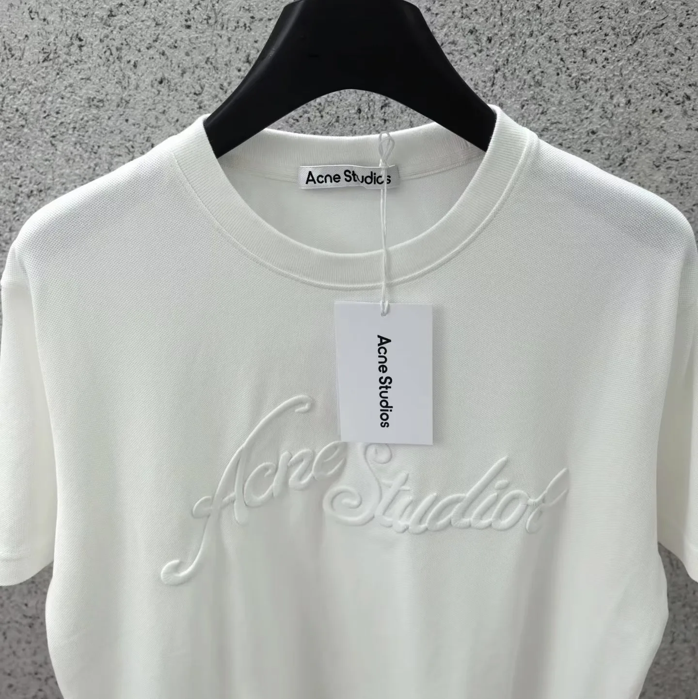 Acne Studios Embroidered Logo T-Shirt (White) — 보기 2