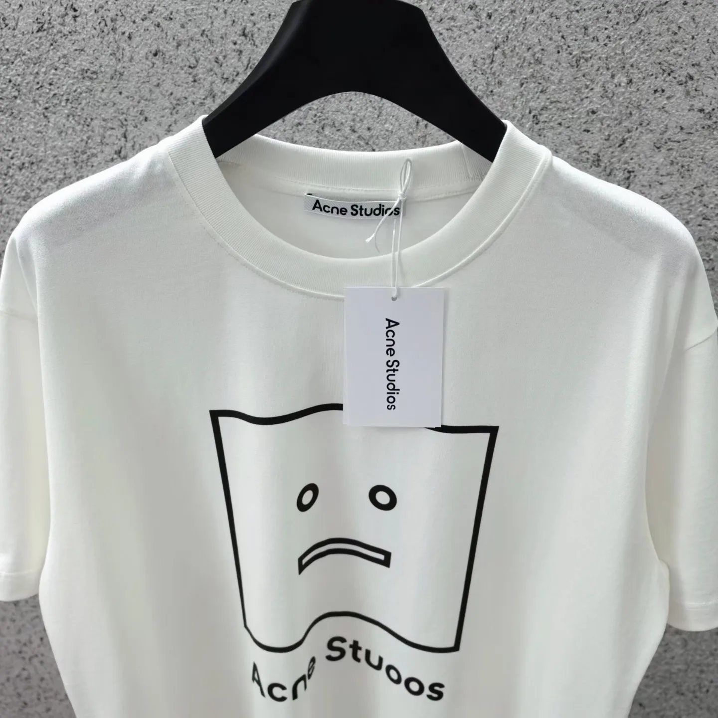 Acne Studios Face Logo T Shirt (White) — 보기 2