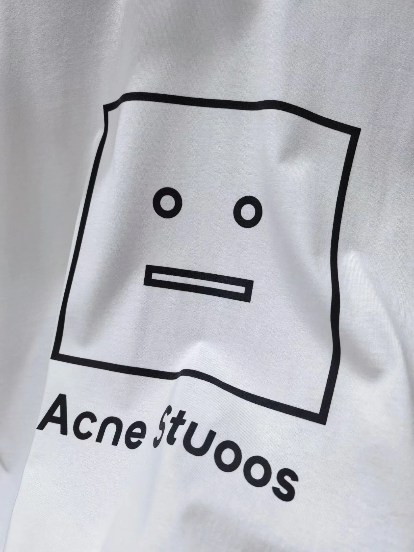 Acne Studios Face Logo T Shirt (White) — 보기 4