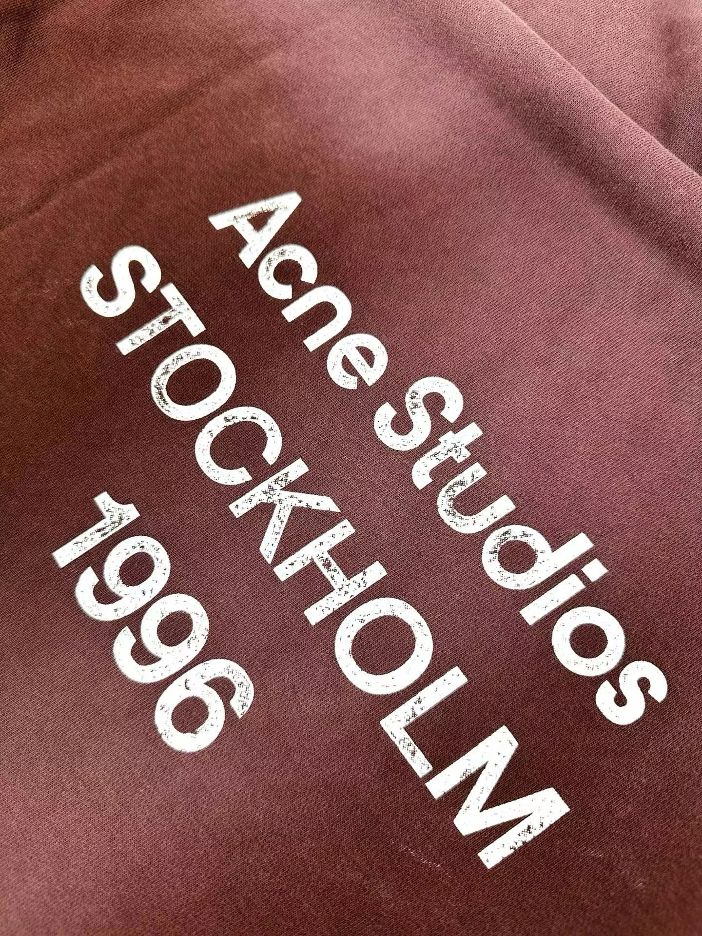 Acne Studios  Fleece logo hoodie (Chocolate Brown) — 보기 5