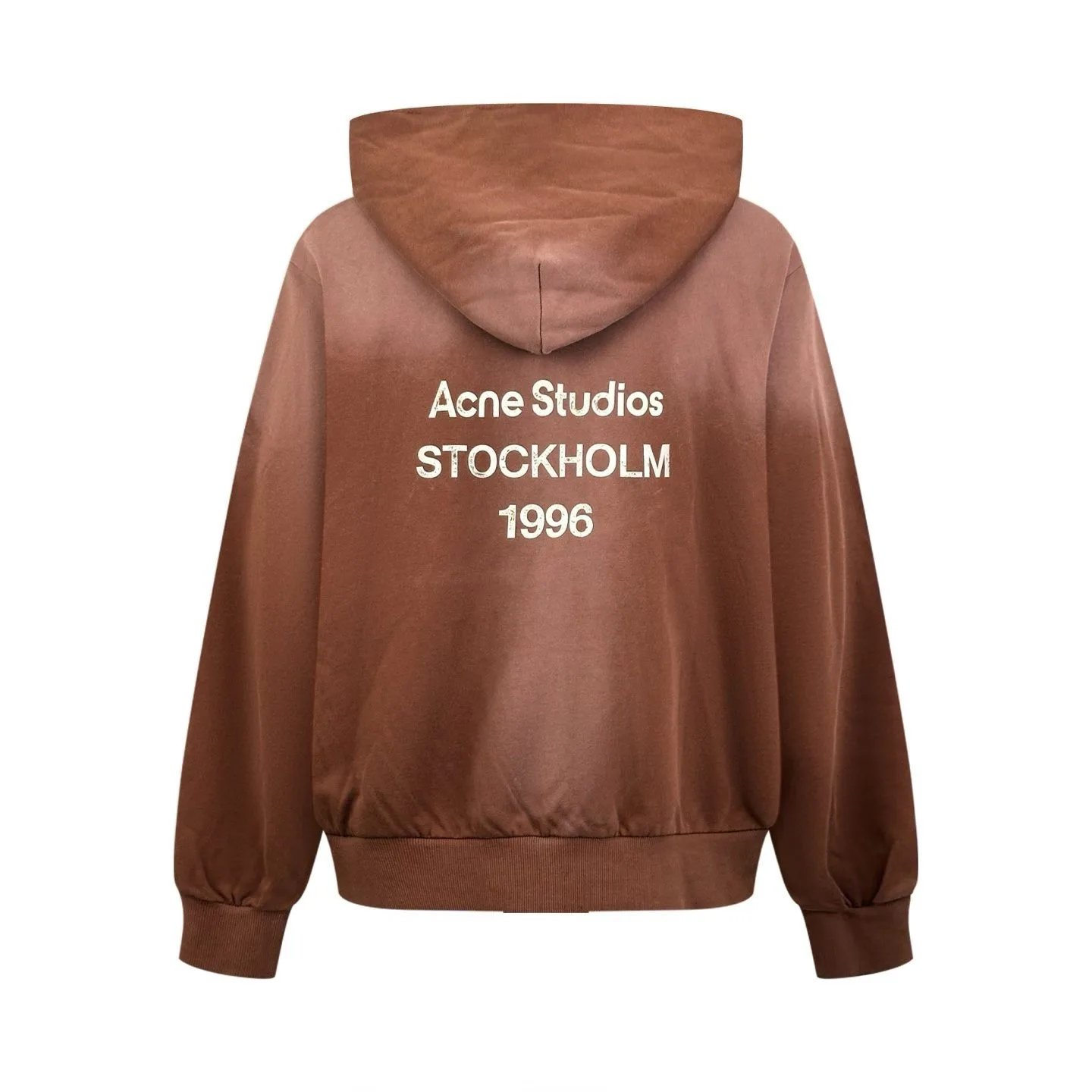 Acne Studios  Fleece logo hoodie (Chocolate Brown) — 보기 6