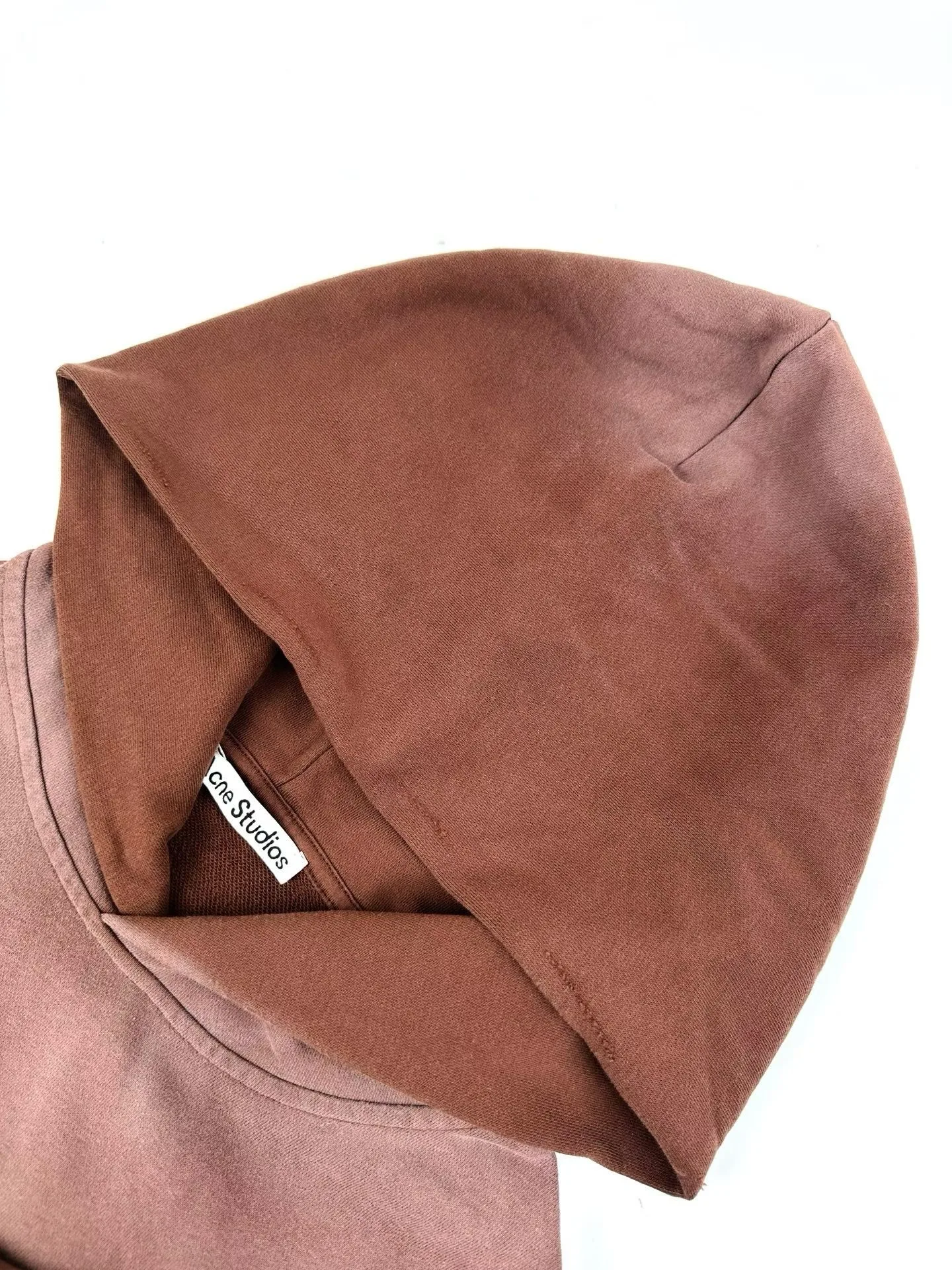 Acne Studios  Fleece logo hoodie (Chocolate Brown) — 보기 7