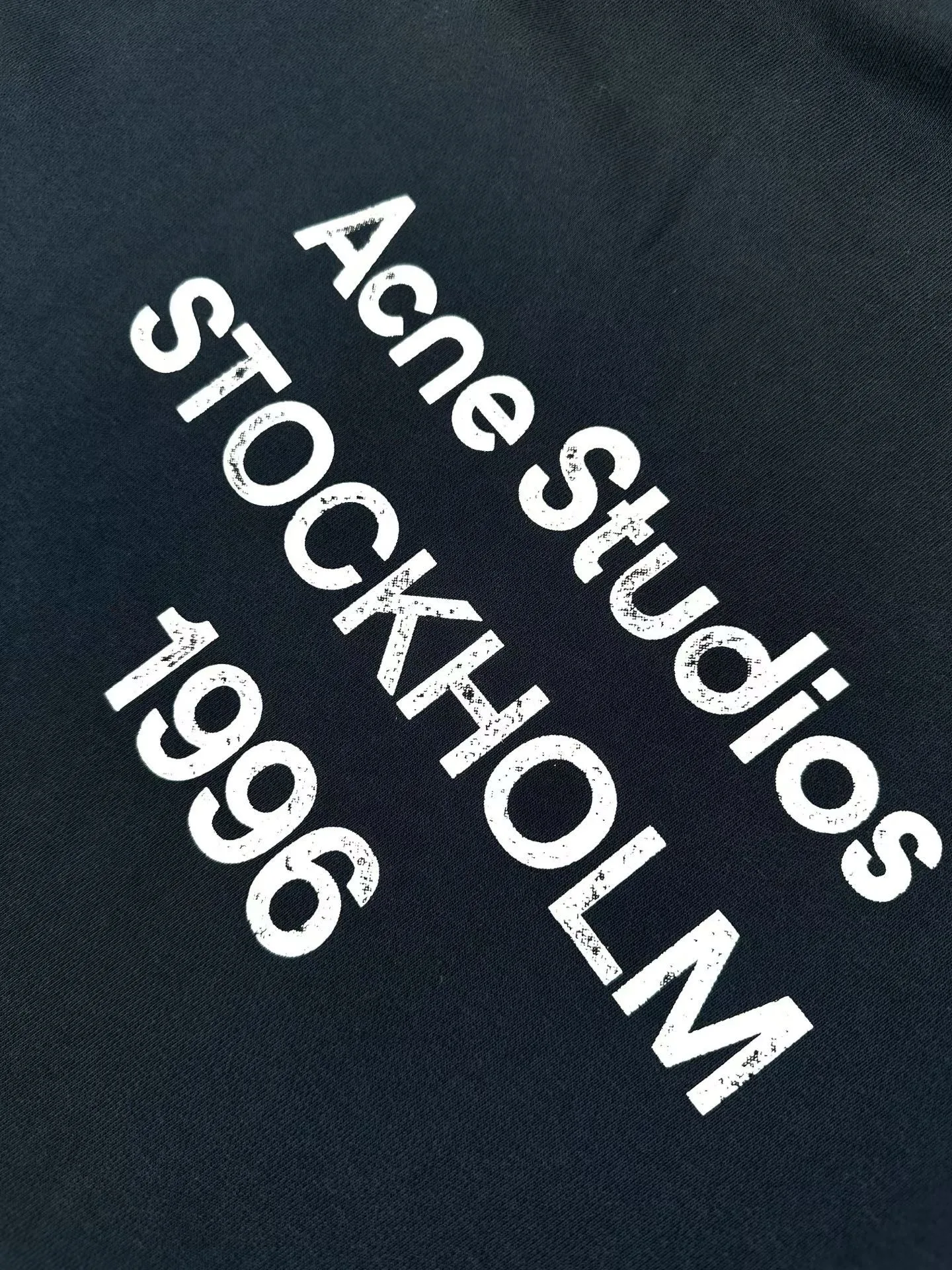 Acne Studios  Fleece logo hoodie (Deep Blue) — ビュー 4