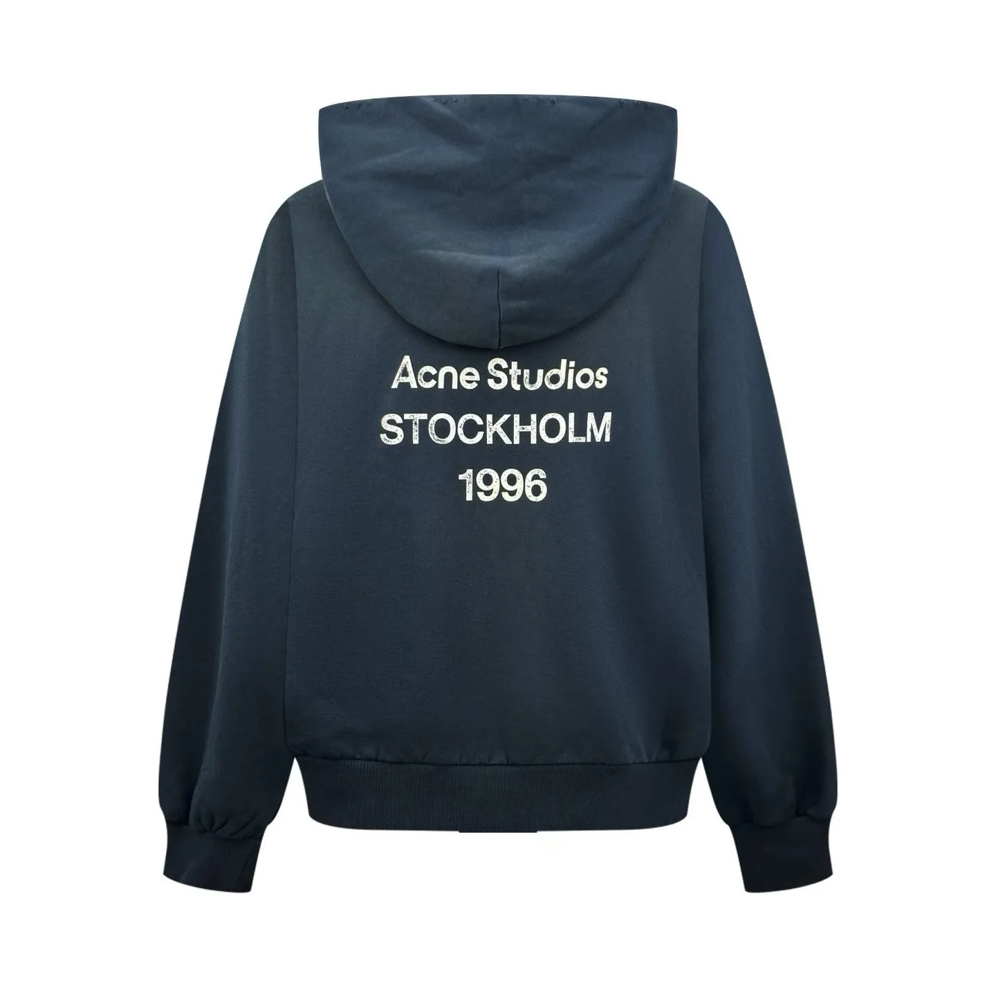 Acne Studios  Fleece logo hoodie (Deep Blue) — ビュー 5