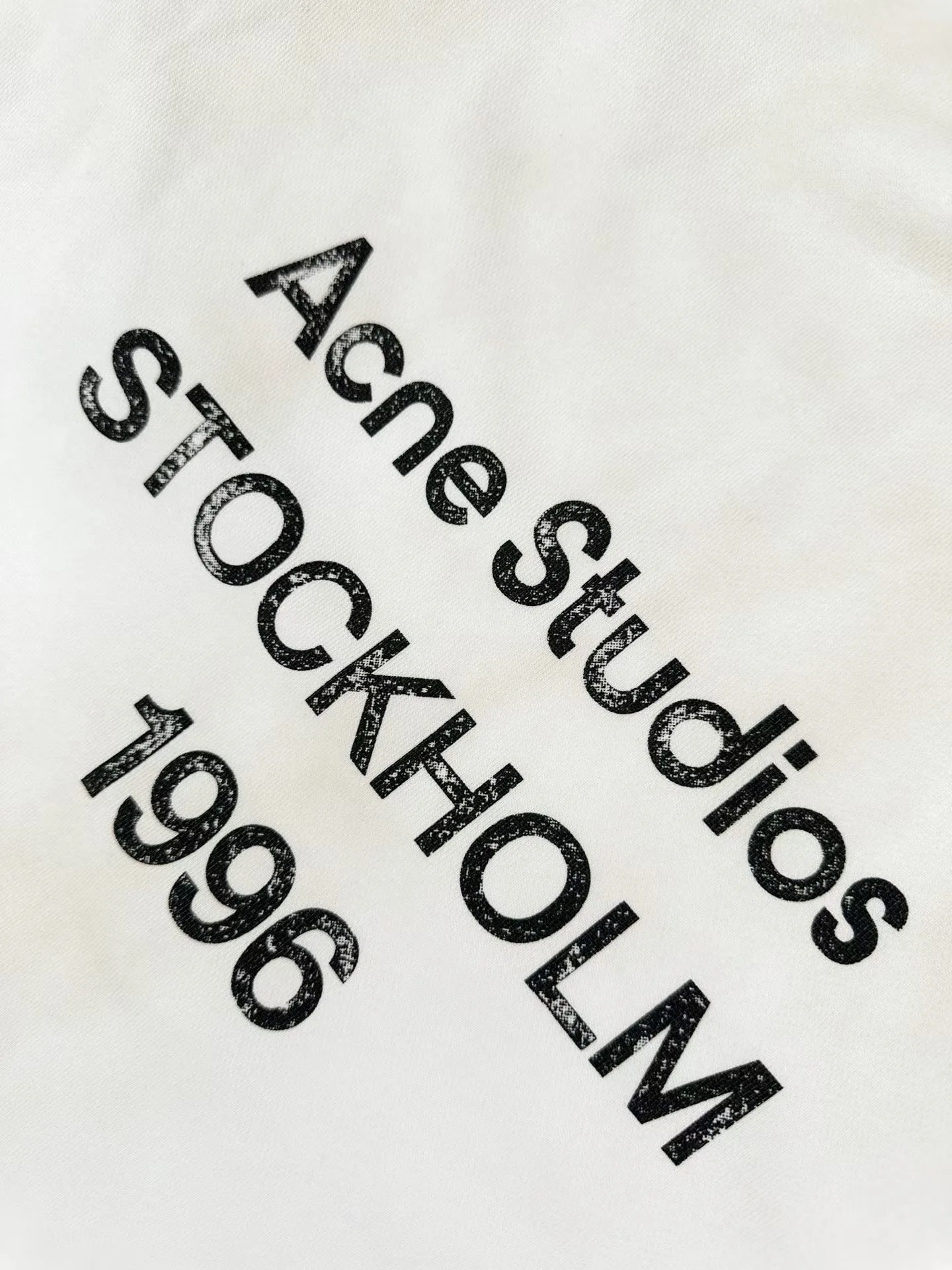 Acne Studios  Fleece logo hoodie (Dusty White) — 보기 3
