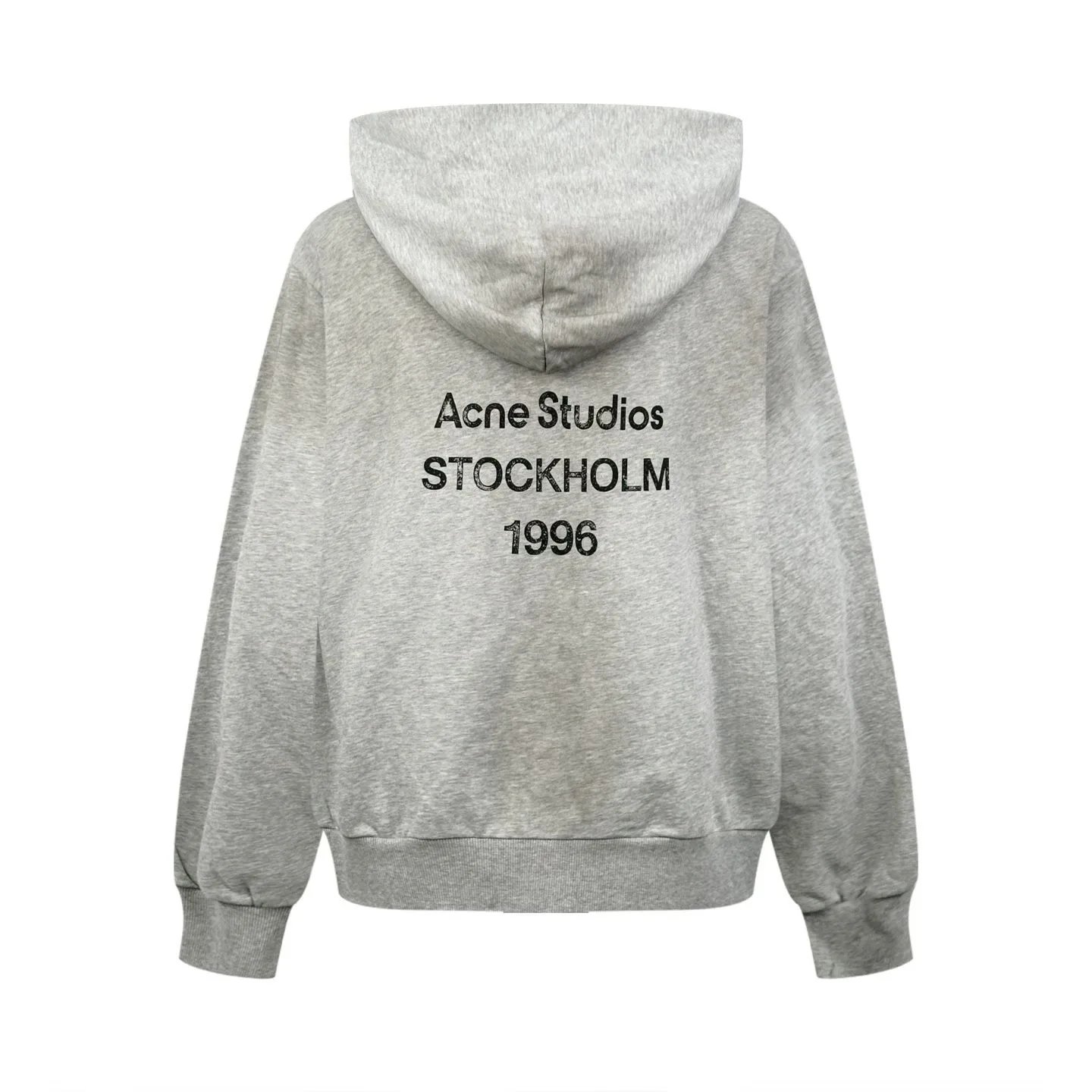 Acne Studios  Fleece logo hoodie (Grey) — 图 4