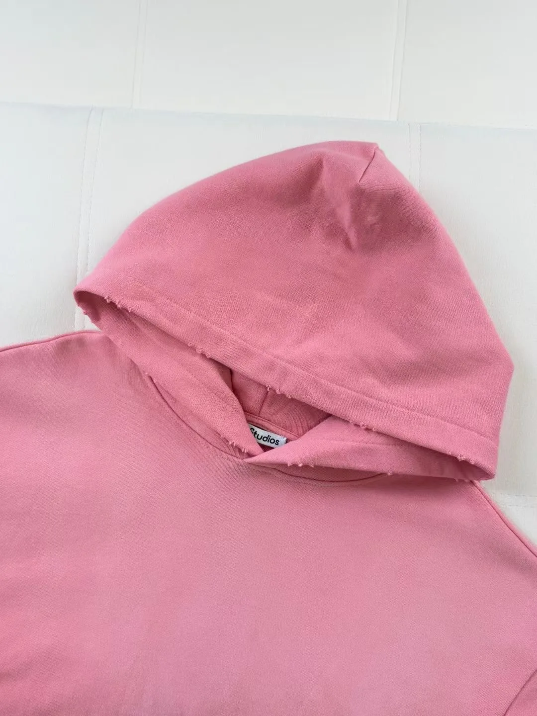Acne Studios Fleece Logo Hoodie (Tango Pink) — ビュー 3