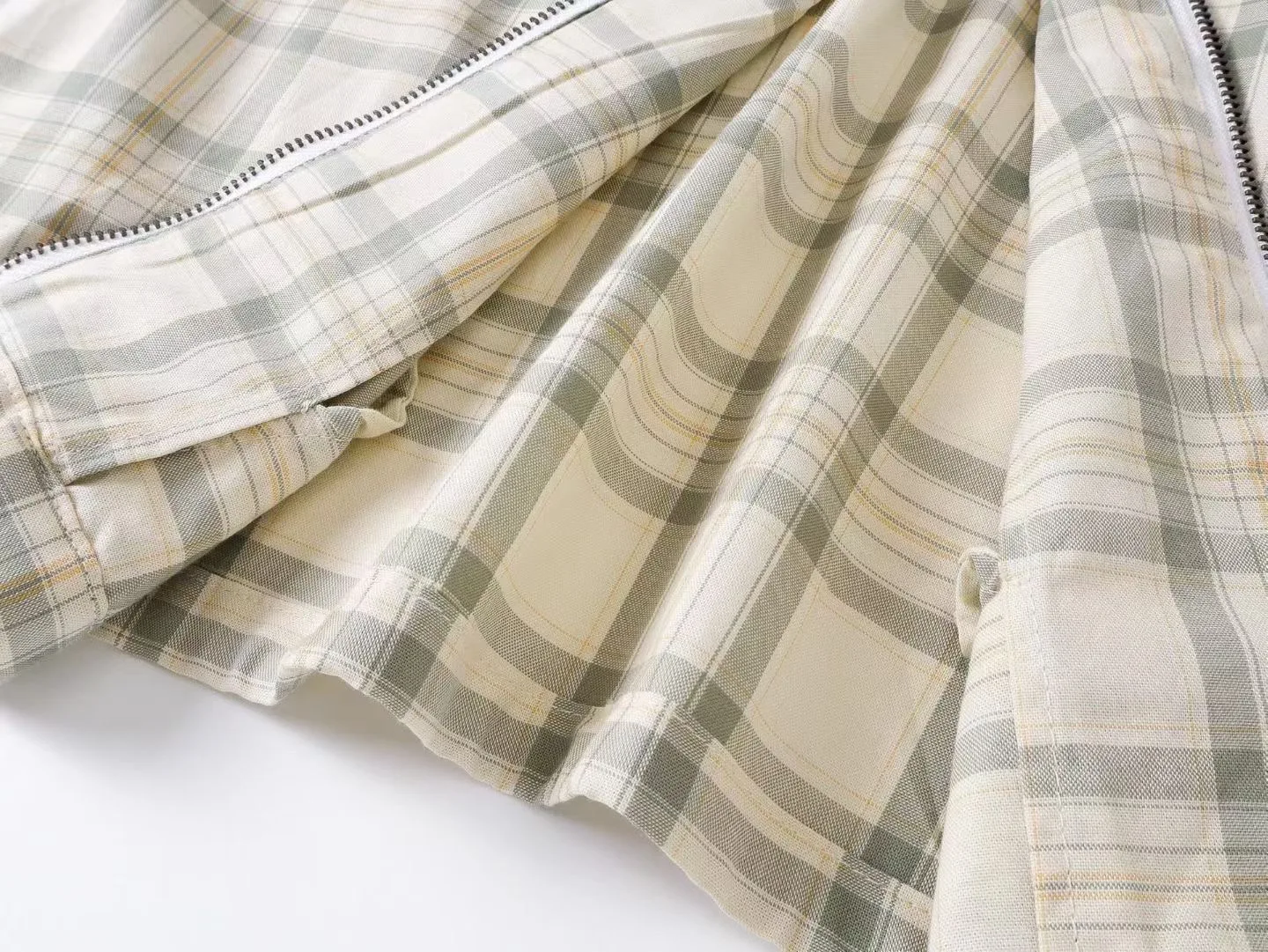 Acne Studios Hooded Check Jacket (Green/Orange) — 보기 4
