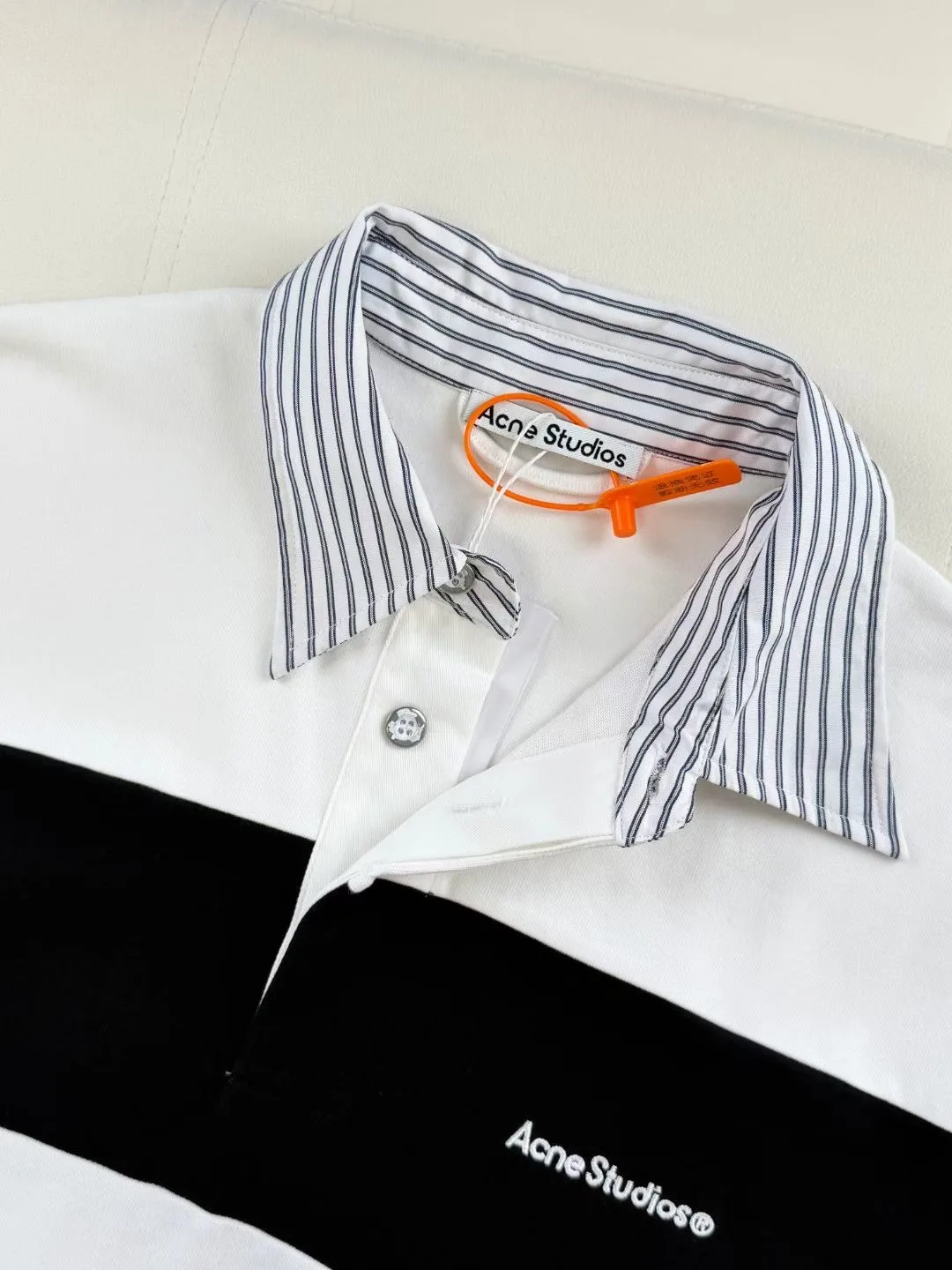 Acne Studios Logo-Embroidered Cotton-Jersey Polo Shirt — 图 4