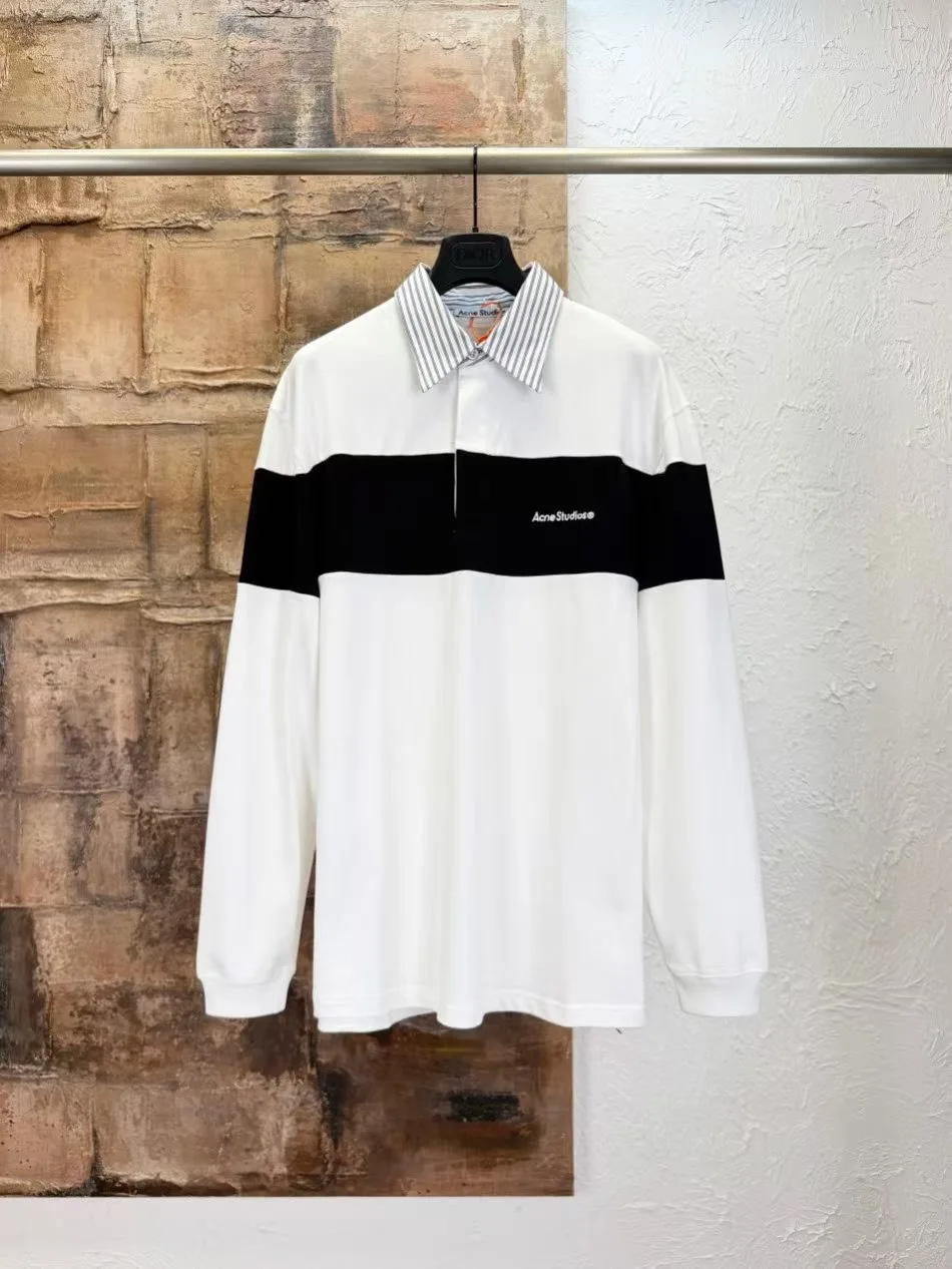 Acne Studios Logo-Embroidered Cotton-Jersey Polo Shirt