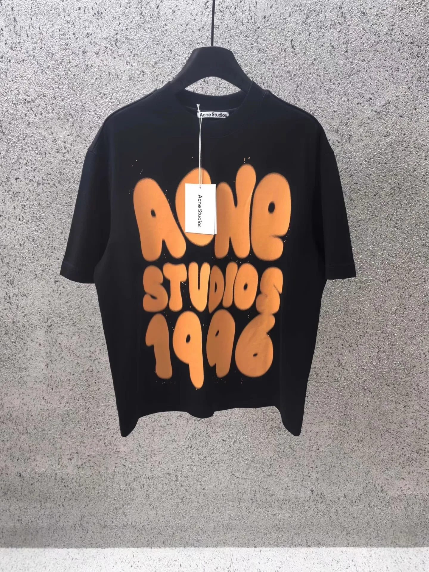Acne Studios Spray Paint Logo T Shirt (Black)
