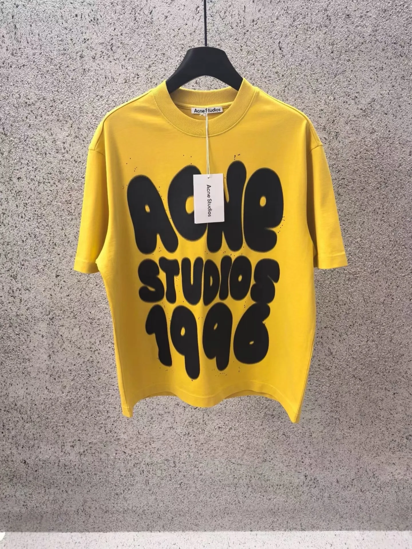 Acne Studios Spray Paint Logo T Shirt (Mustard)