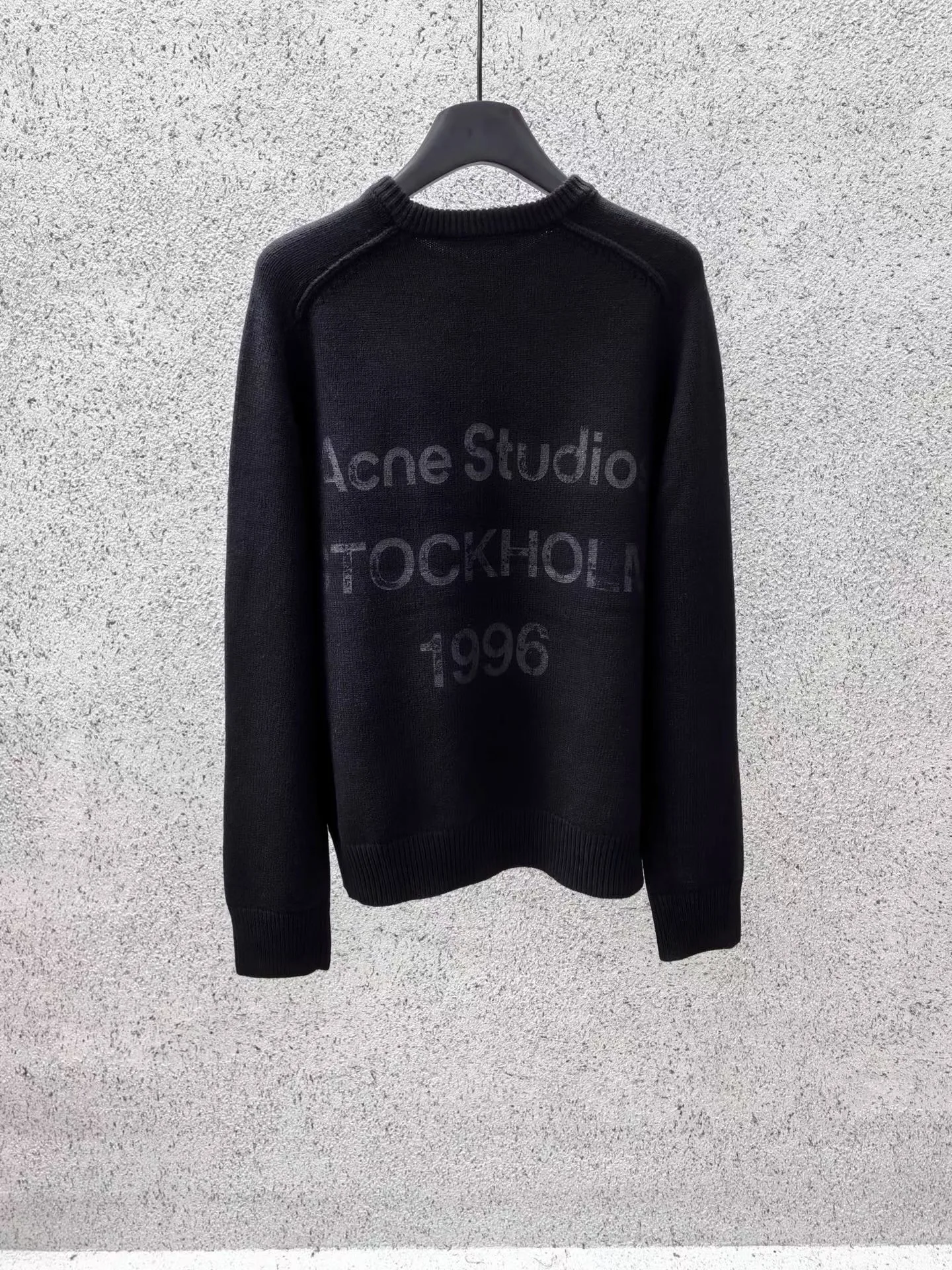 Acne Studios Wool logo Jumper (Black/black)
