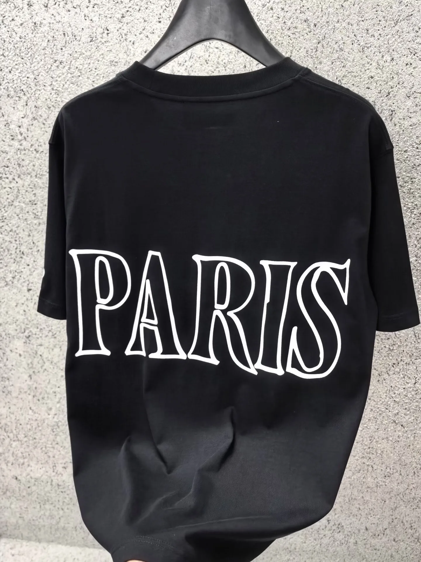 Ami Cotton Ami Paris Print T-shirt (Black) — 보기 2