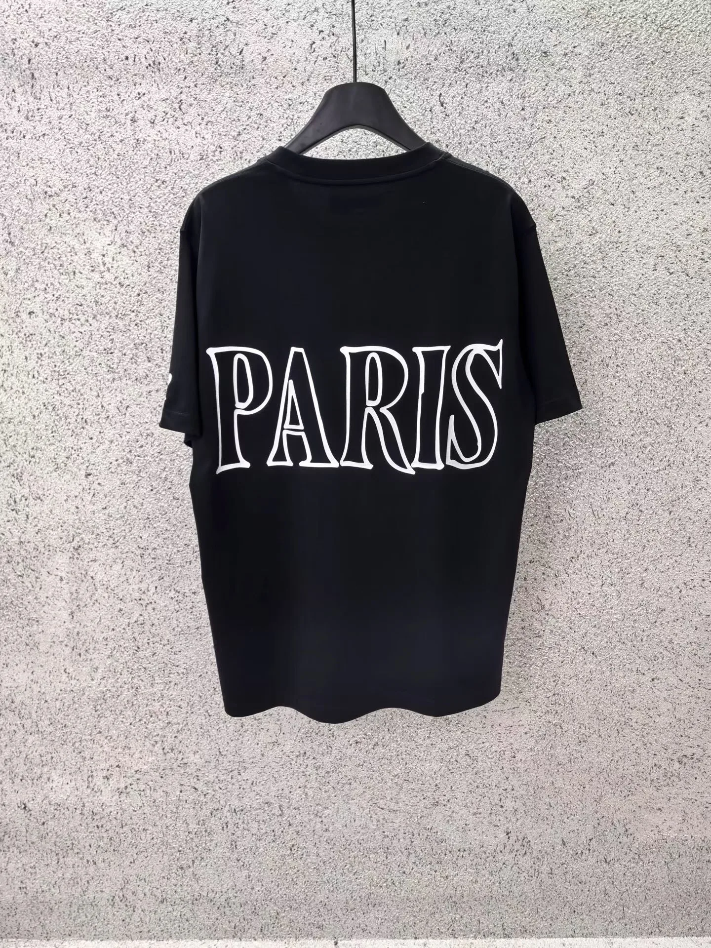 Ami Cotton Ami Paris Print T-shirt (Black) — 보기 3