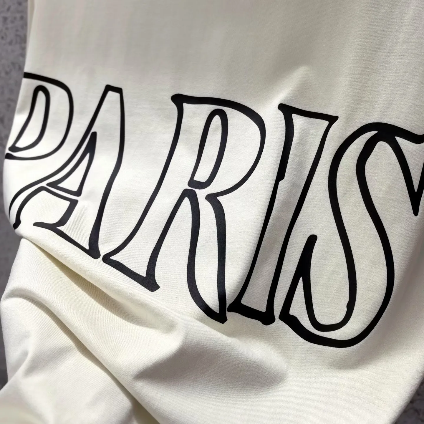 Ami Cotton Ami Paris Print T-shirt (White Cream) — 보기 2