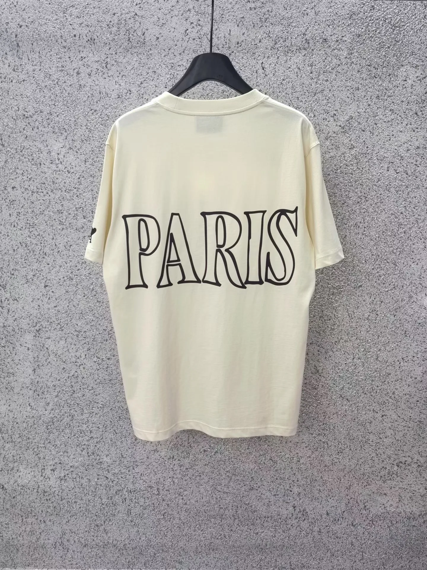 Ami Cotton Ami Paris Print T-shirt (White Cream) — 보기 3
