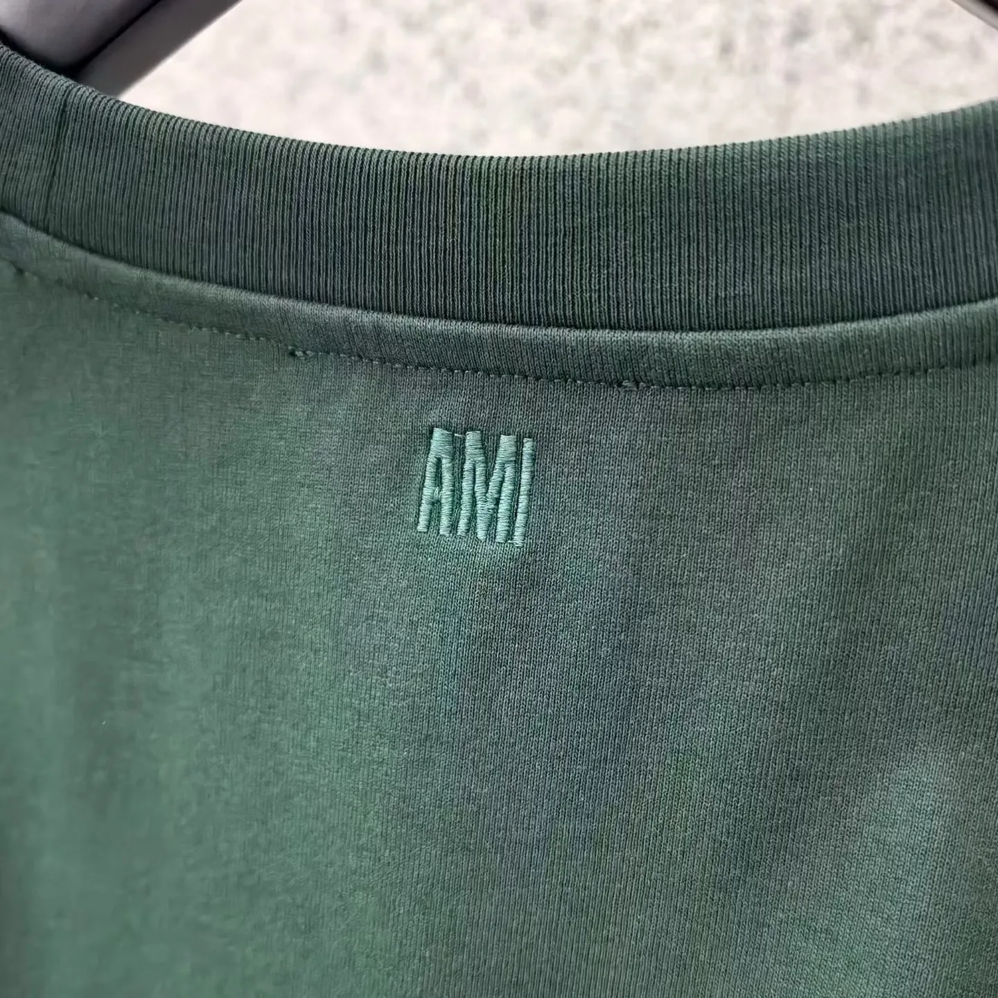 Ami Paris Ami de Coeur T-shirt (Green) — 보기 4