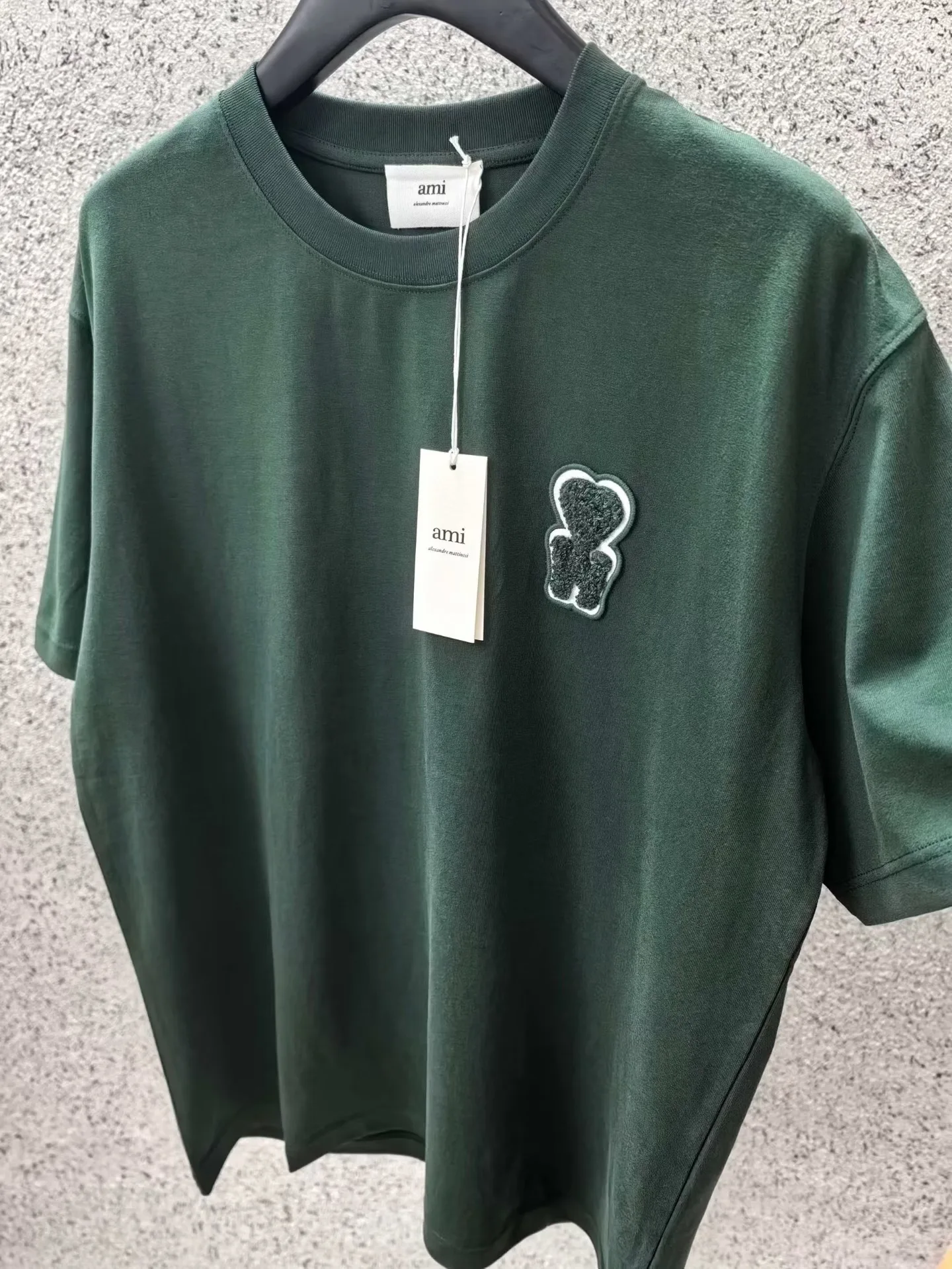 Ami Paris Ami de Coeur T-shirt (Green) — 보기 5