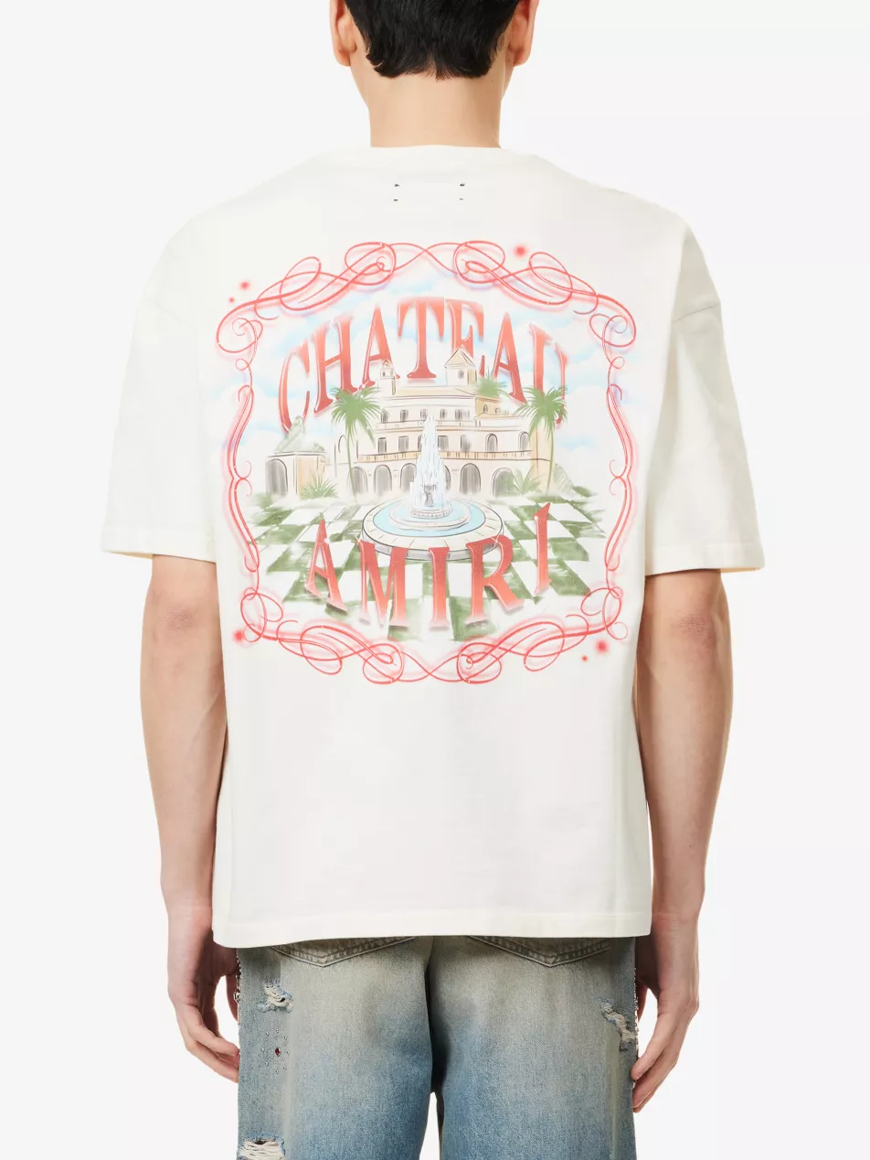 Chateau Sketch Oversized Cotton-Jersey T-Shirt — view 2