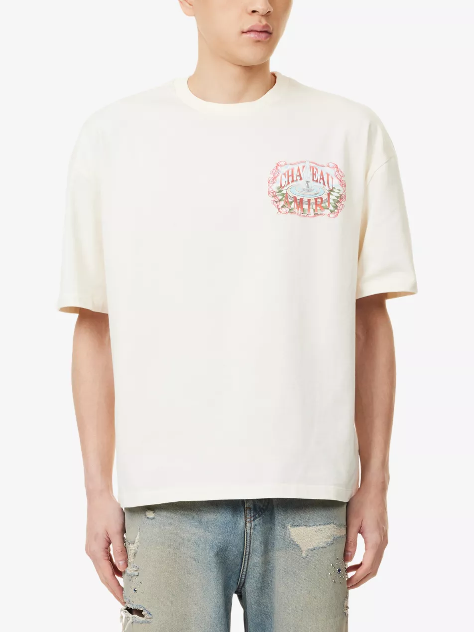 Chateau Sketch Oversized Cotton-Jersey T-Shirt — view 3