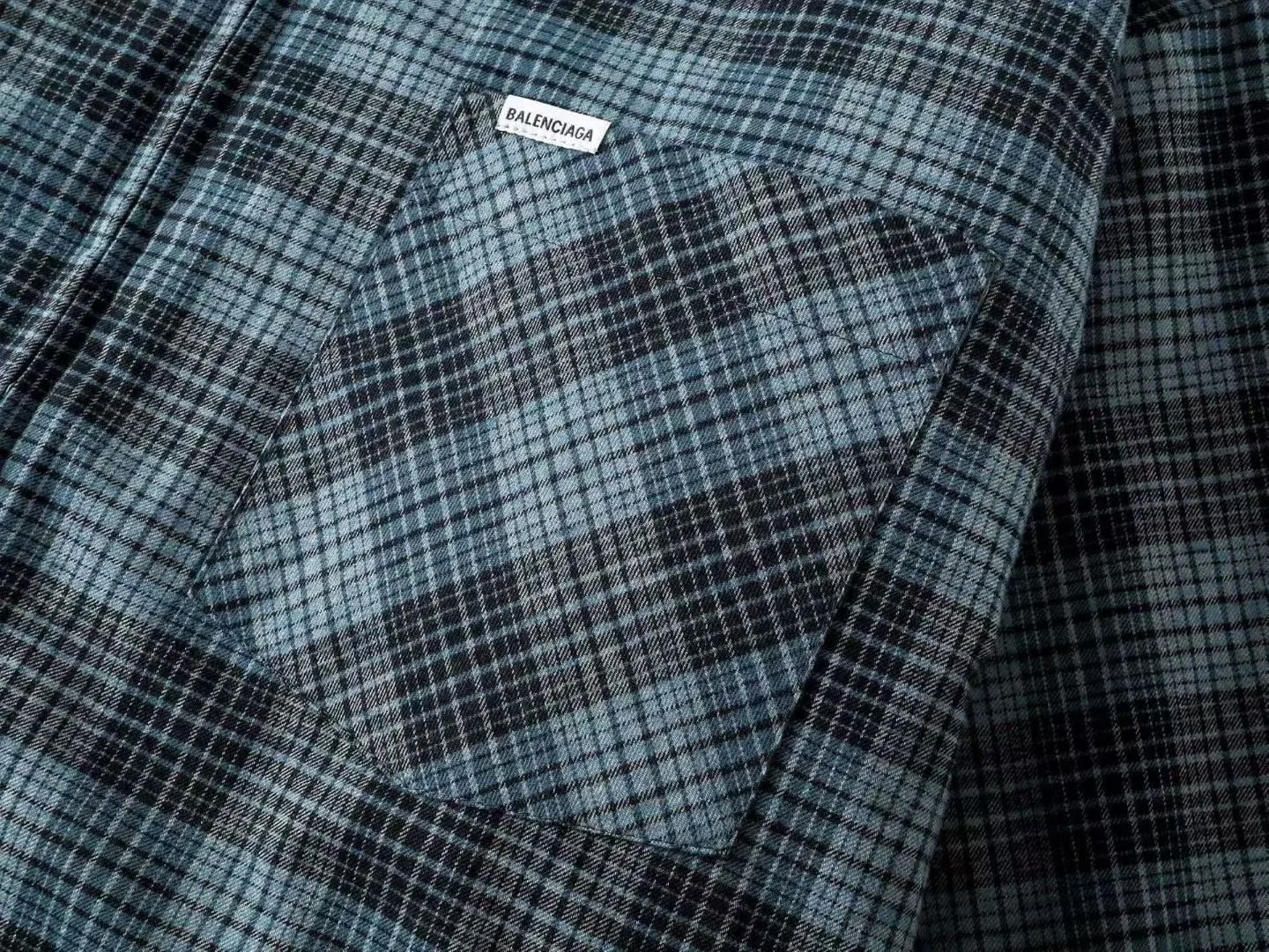 Balenciaga Checked Shirt (Blue) — ビュー 7