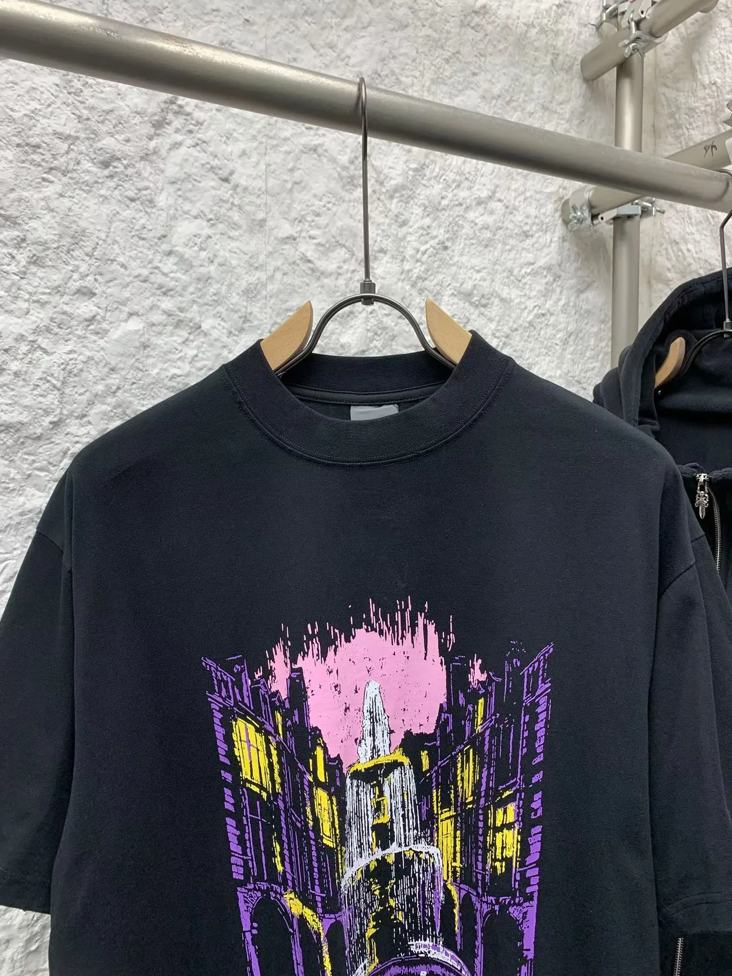 Balenciaga graphic-print t-shirt (Black) — 보기 3