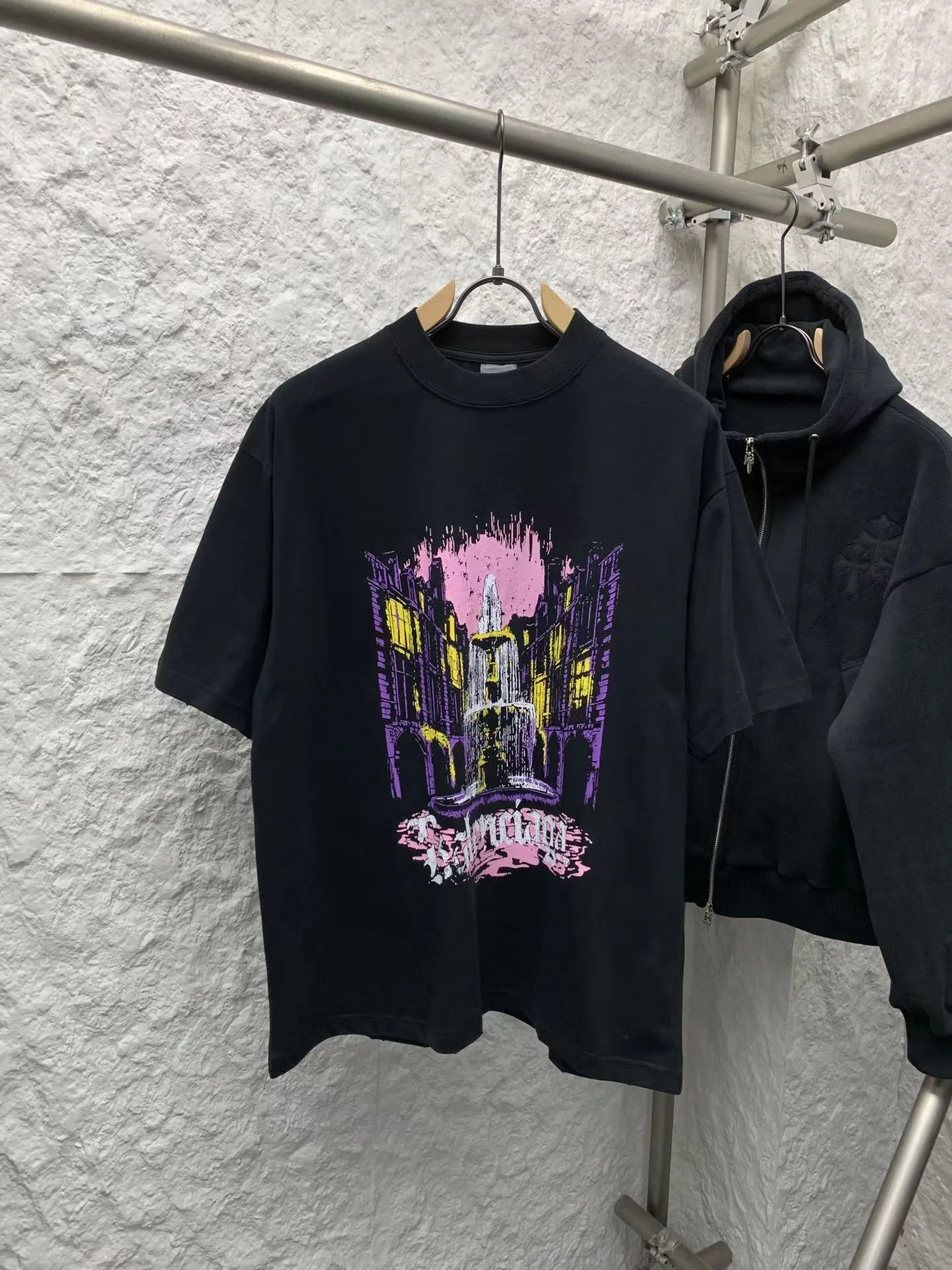 Balenciaga graphic-print t-shirt (Black)