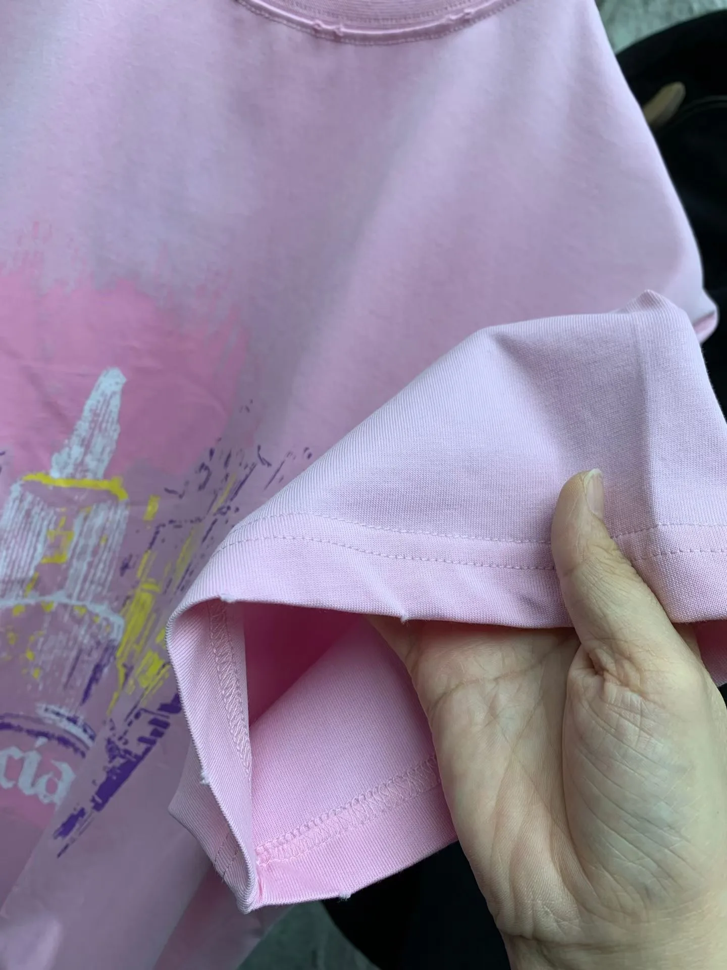 Balenciaga graphic-print t-shirt (Pink) — ビュー 4