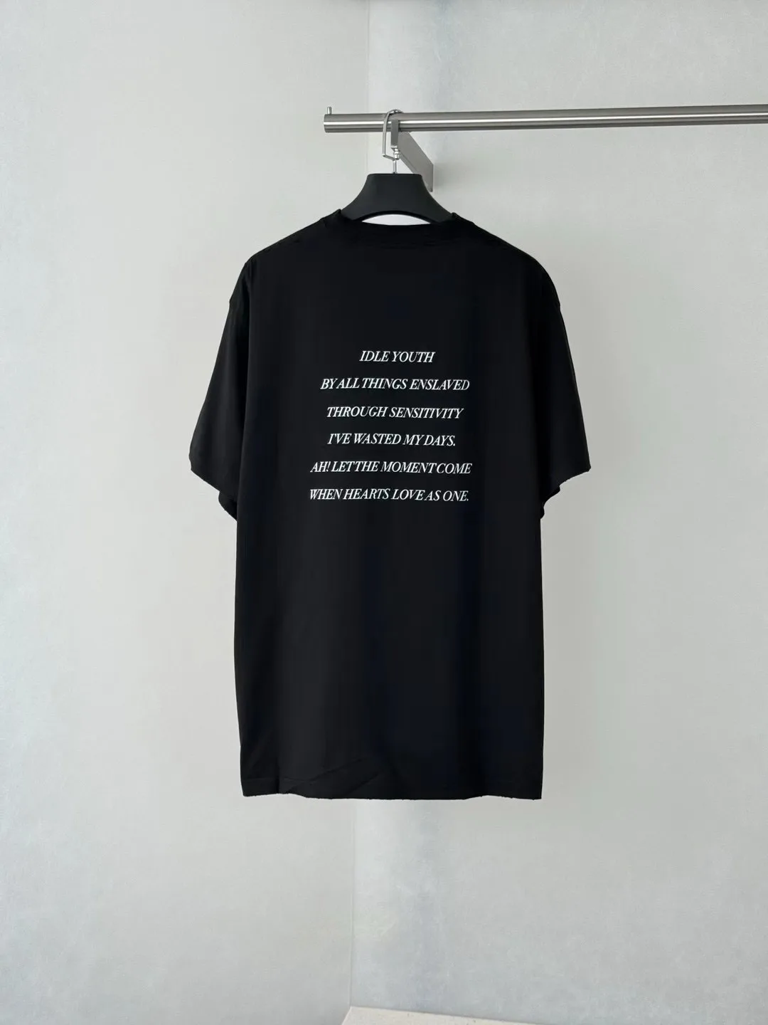 The Song Of The Highest Tower Oversized T-shirt in Black — view 4
