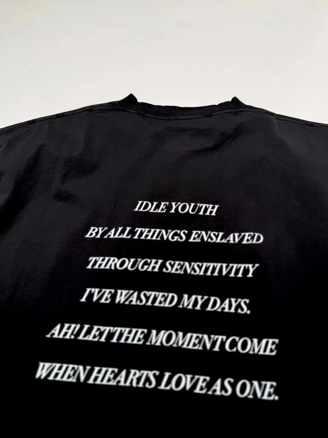 The Song Of The Highest Tower Oversized T-shirt in Black — view 6