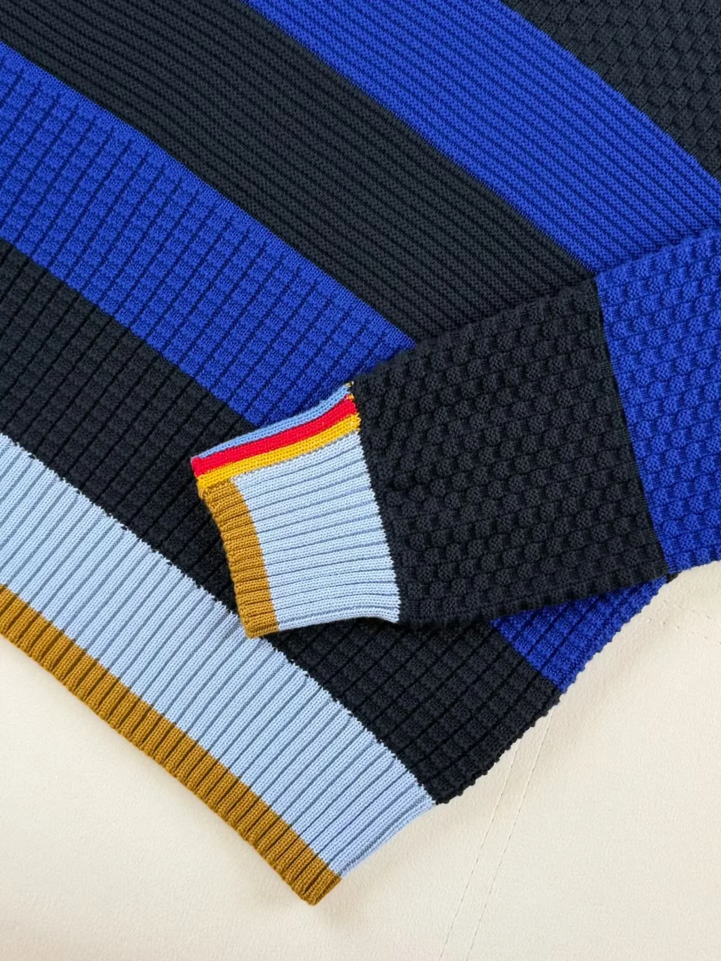 Barbour Paul Smith Loves Barbour Southwold Striped Crew Neck Jumper (Dark Navy) — ビュー 2