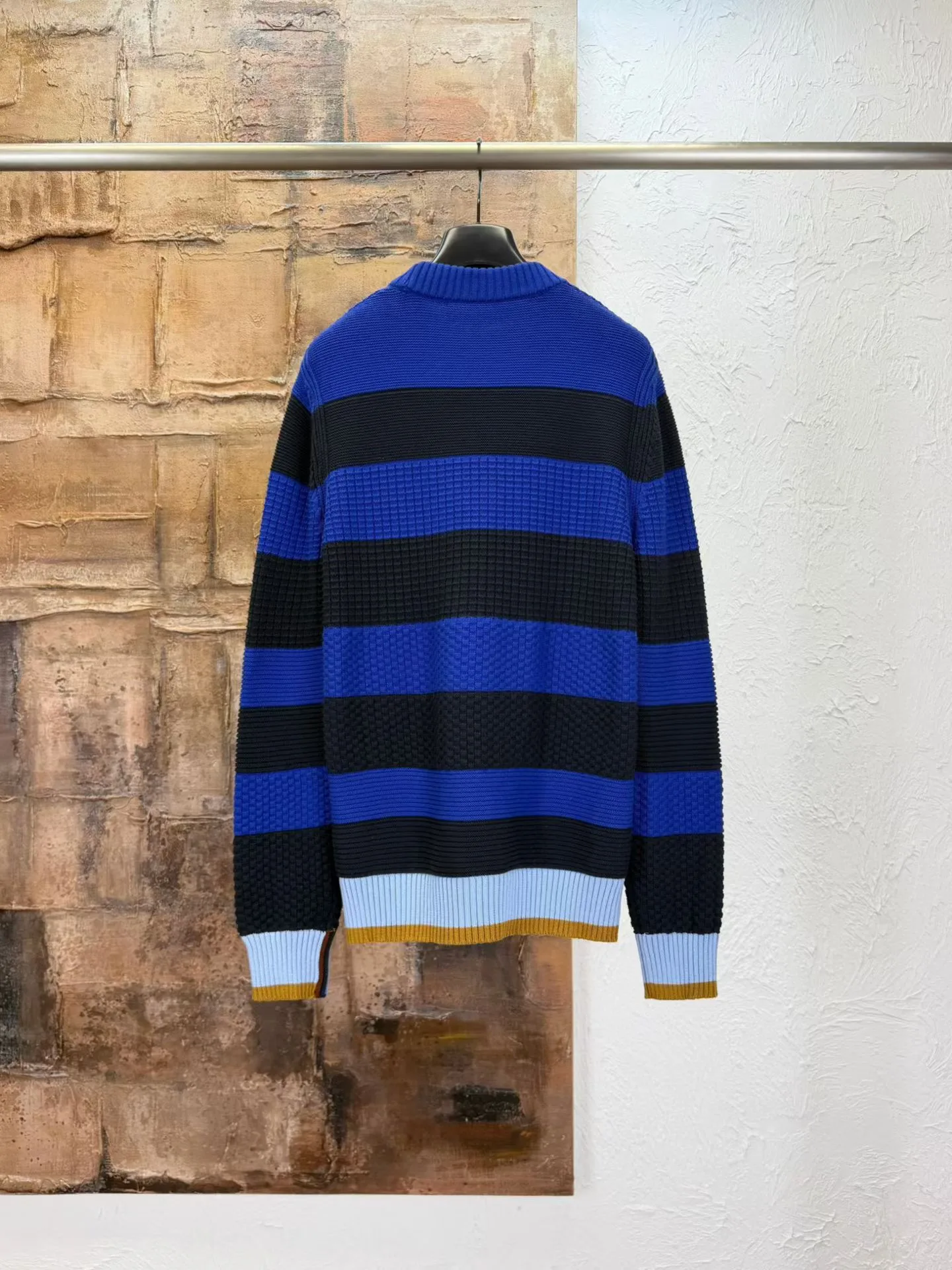 Barbour Paul Smith Loves Barbour Southwold Striped Crew Neck Jumper (Dark Navy) — ビュー 3