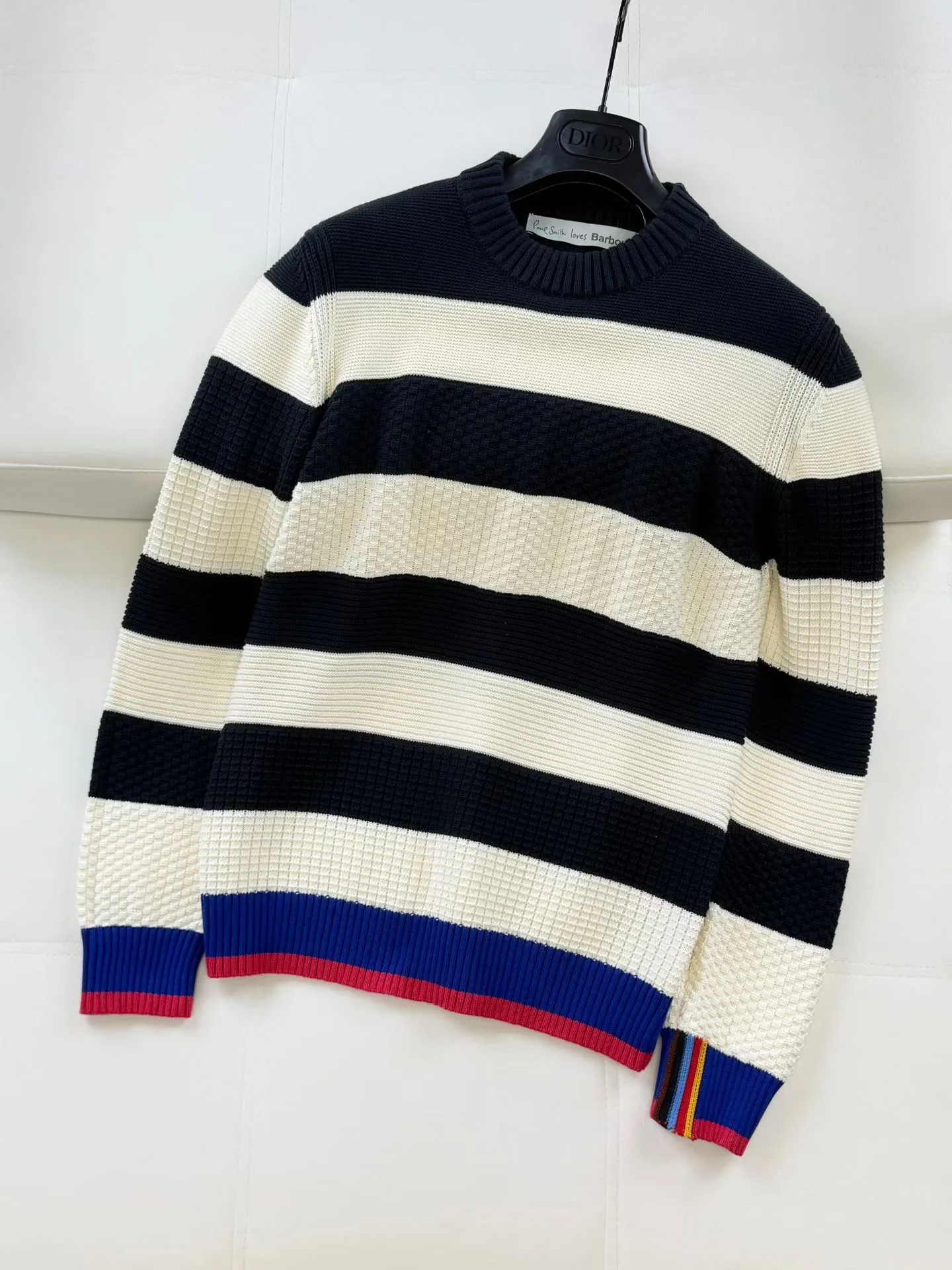 Barbour Paul Smith Loves Barbour Southwold Striped Crew Neck Jumper (Ecru) — 图 4