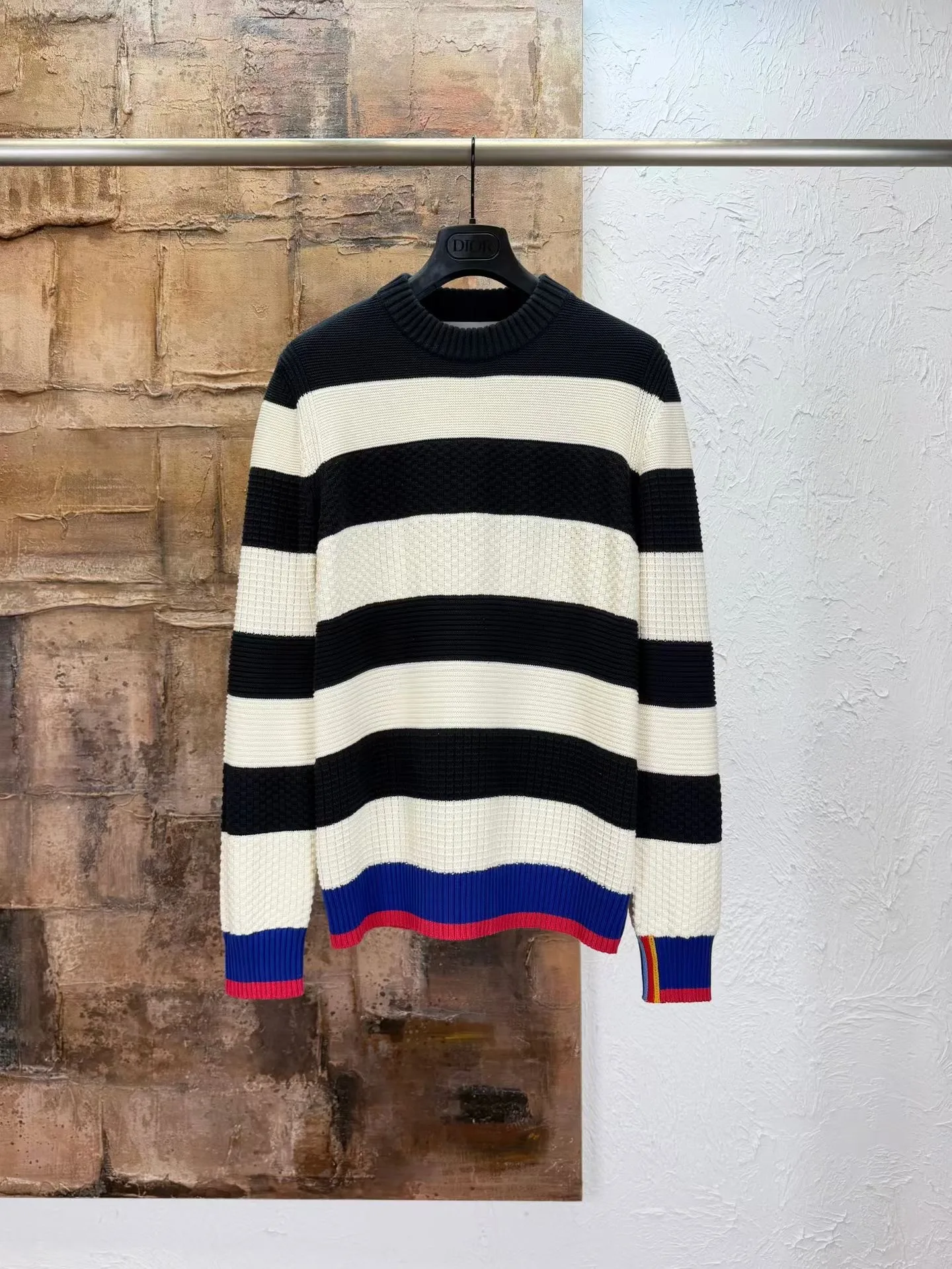 Barbour Paul Smith Loves Barbour Southwold Striped Crew Neck Jumper (Ecru)