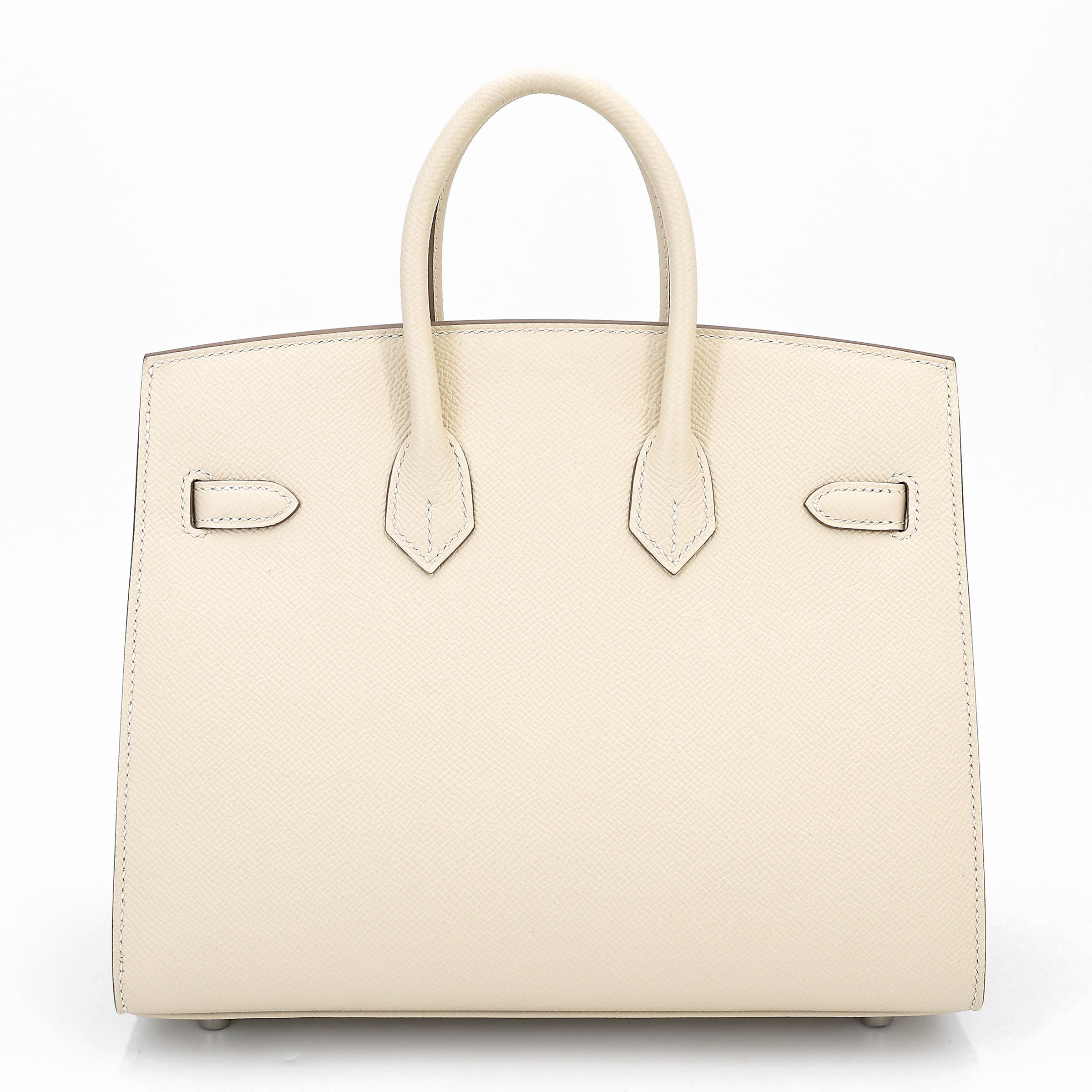 Hermès Birkin 25 Epsom (France) Sellier Craie (10) Palladium — view 2