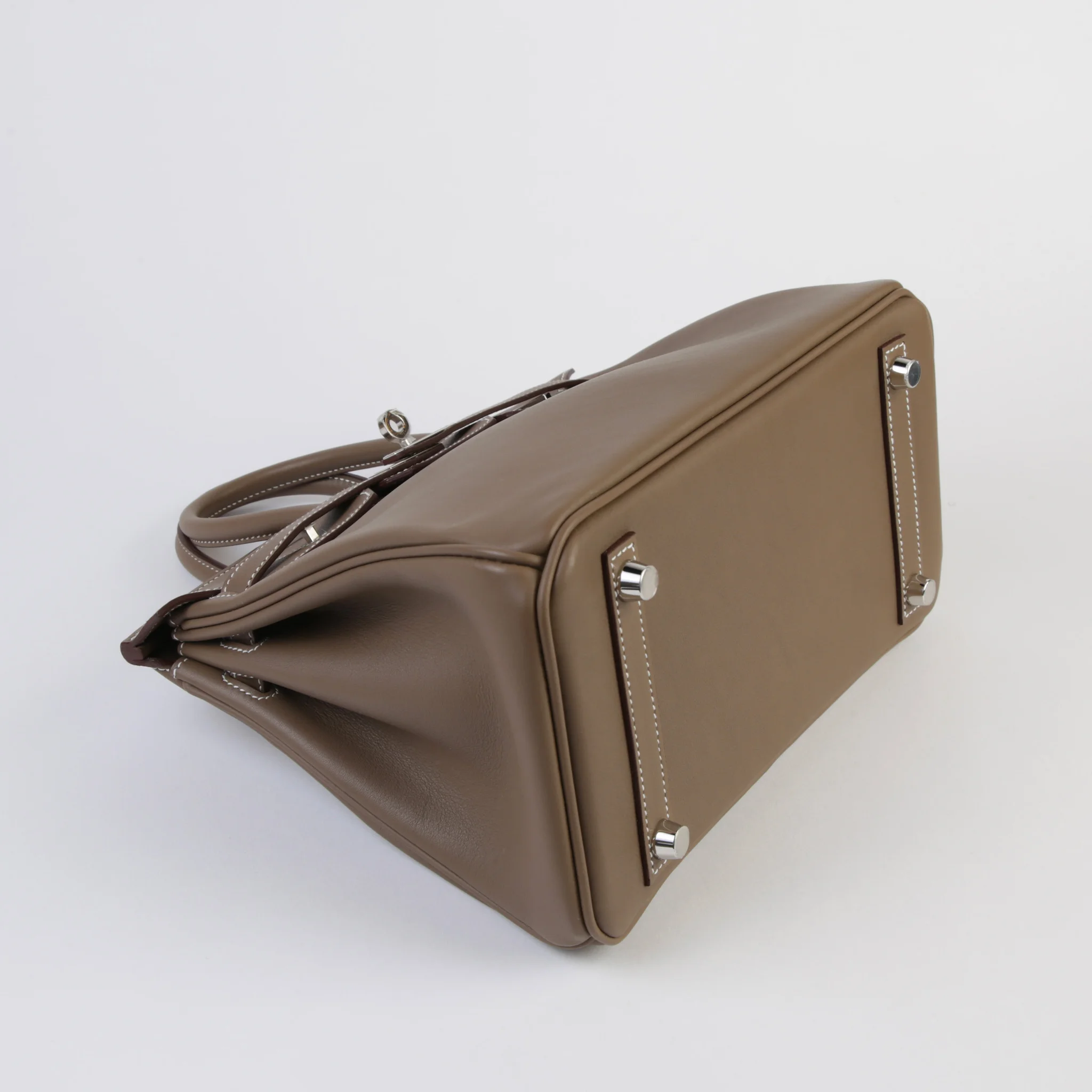 Hermès Birkin 25 Swift (France) Etoupe (18) Palladium — view 4