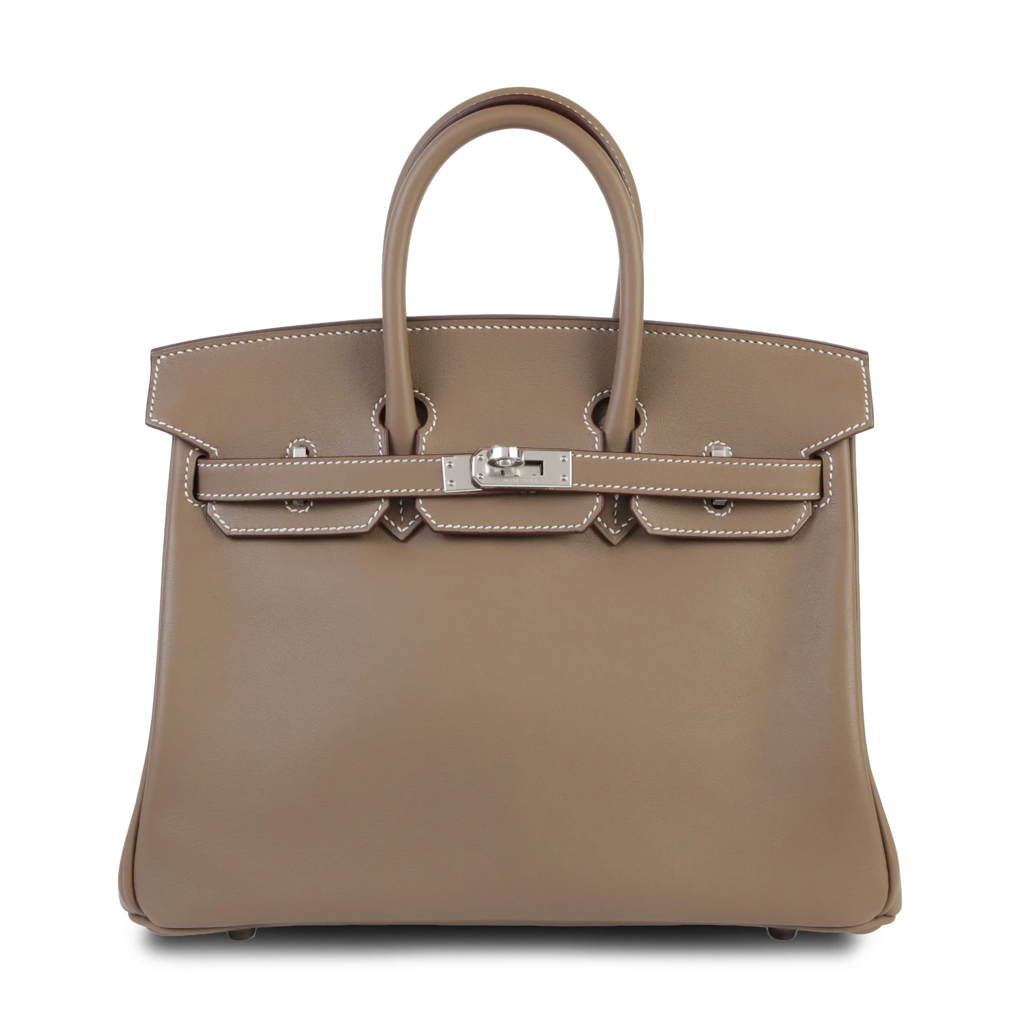 Hermès Birkin 25 Swift (France) Etoupe (18) Palladium