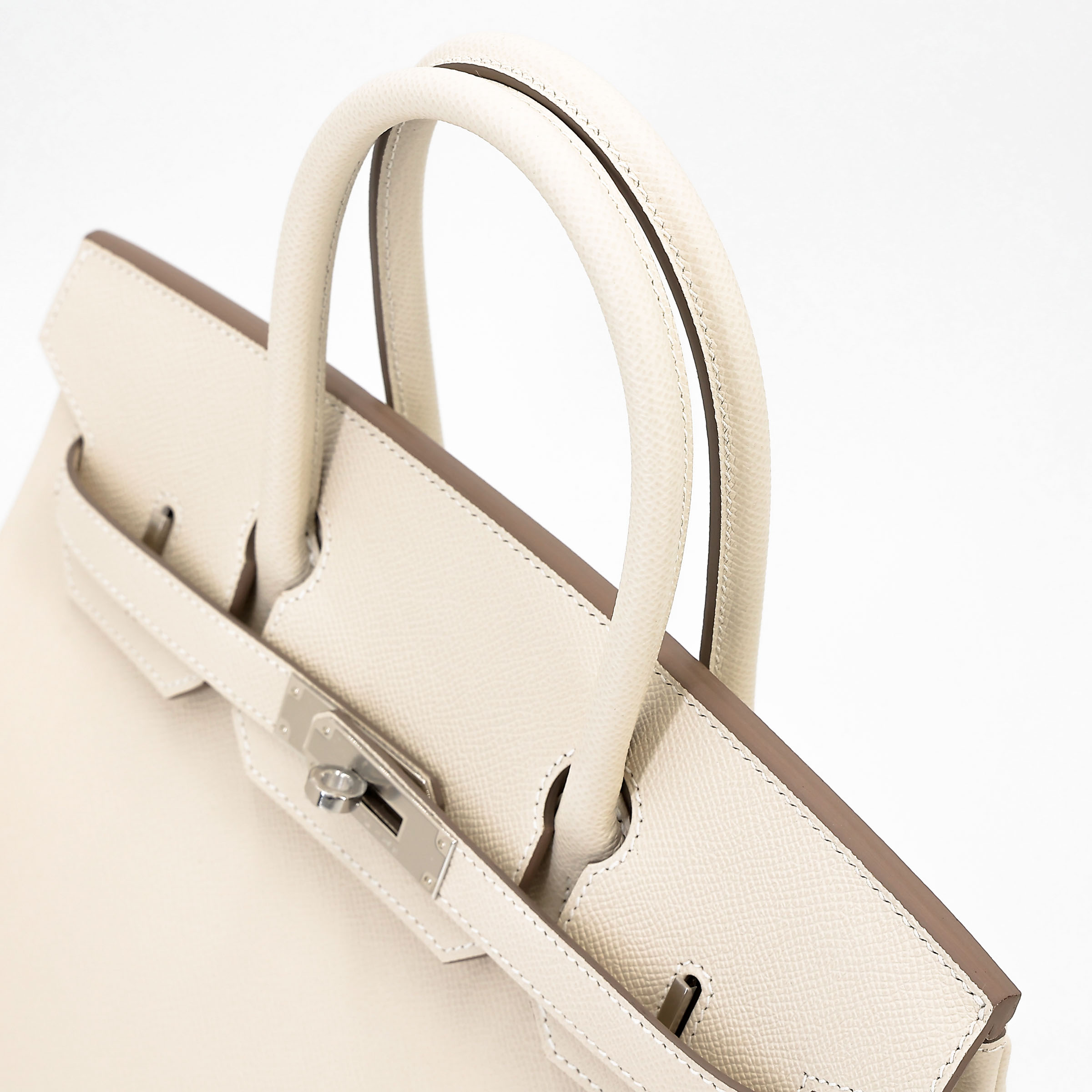 Hermès Birkin 30 Epsom (France) Craie (10) Palladium — view 3