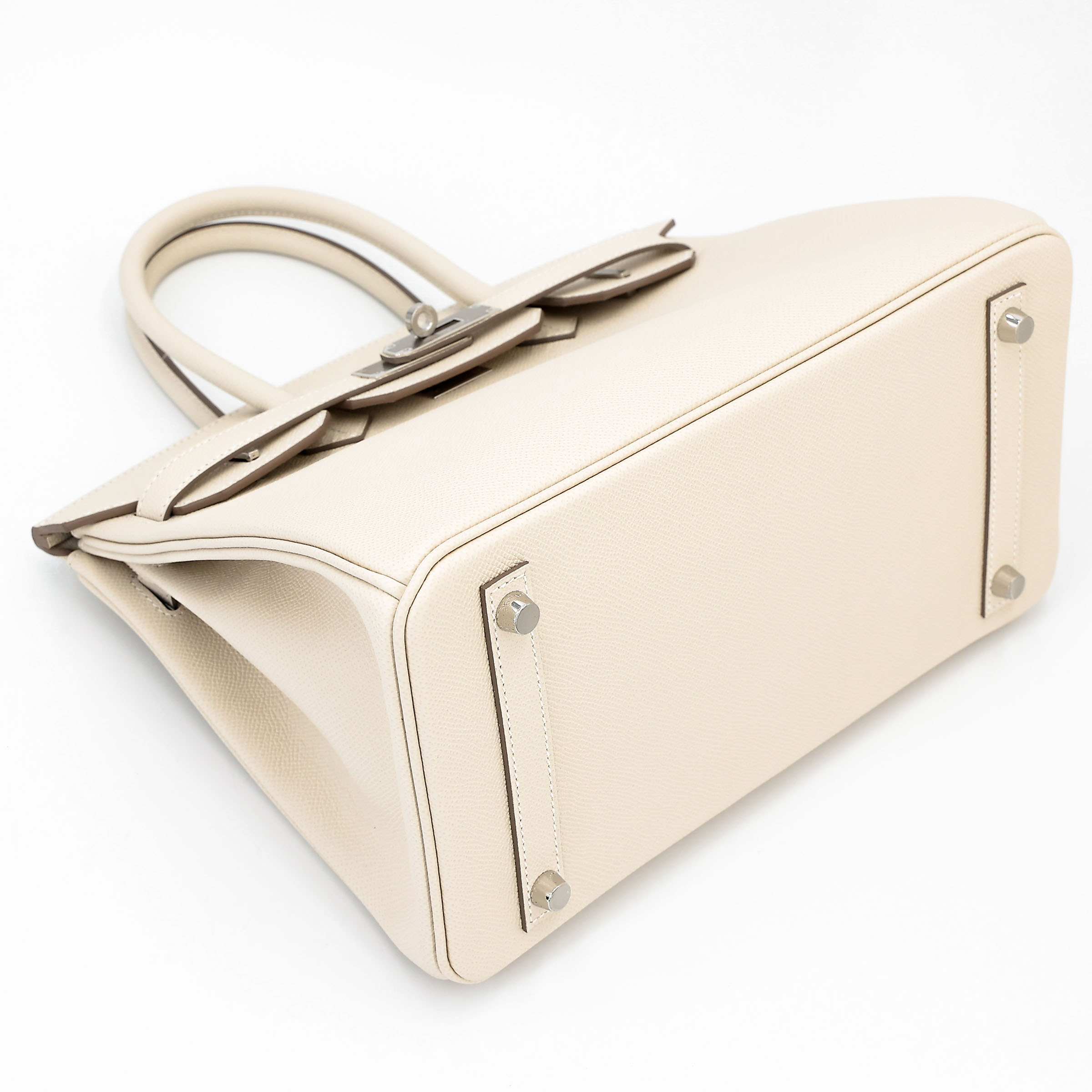 Hermès Birkin 30 Epsom (France) Craie (10) Palladium — view 4