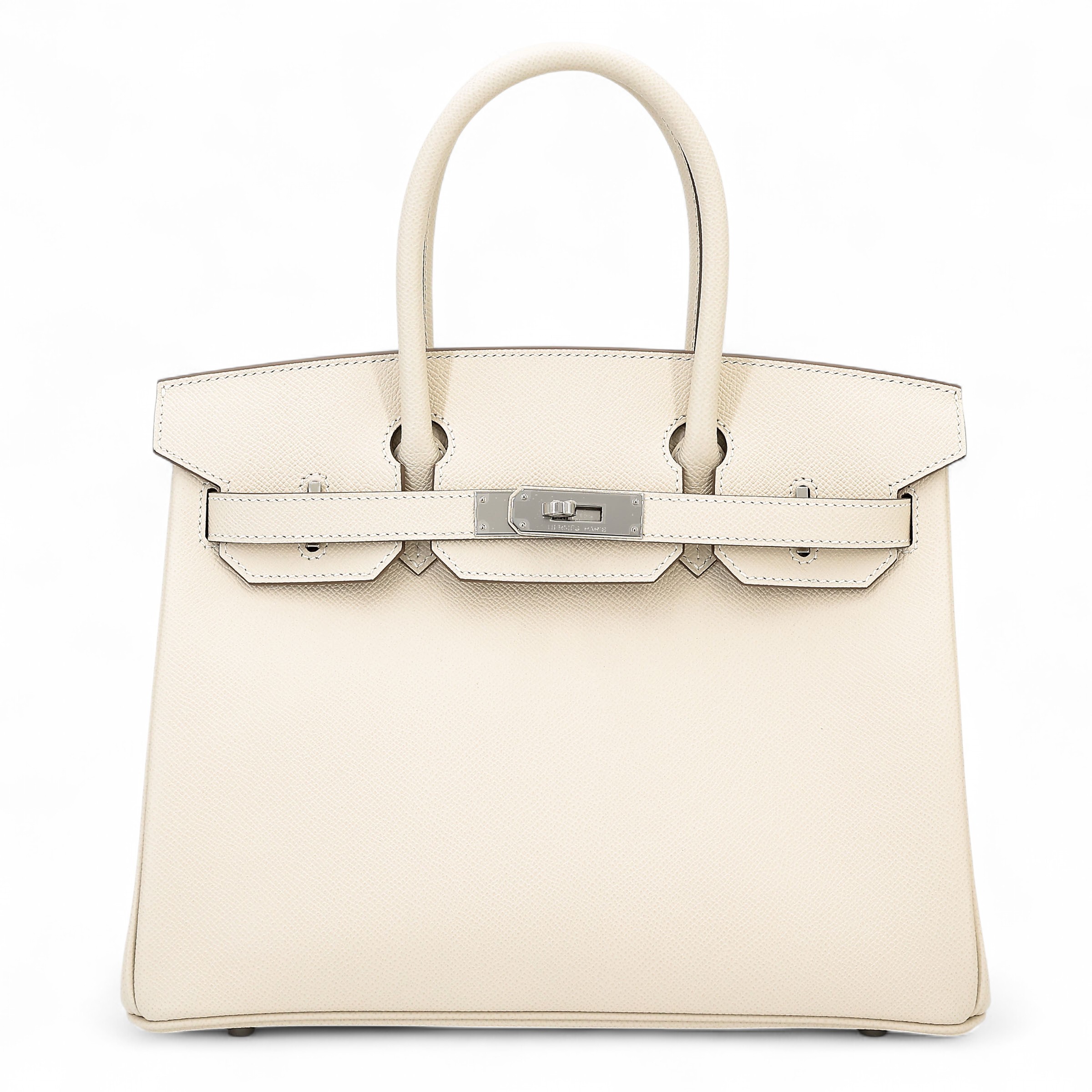 Hermès Birkin 30 Epsom (France) Craie (10) Palladium