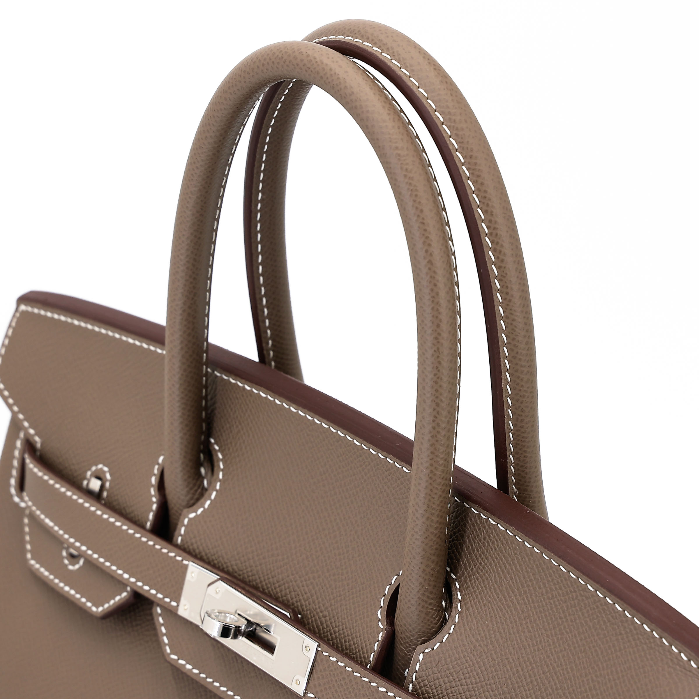 Hermès Birkin 30 Epsom (France) Etoupe (18) Palladium — view 3