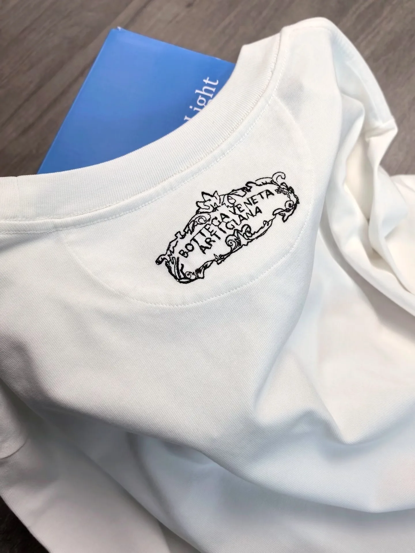 Bottega Veneta  Cotton Jersey T-Shirt (White) — view 2