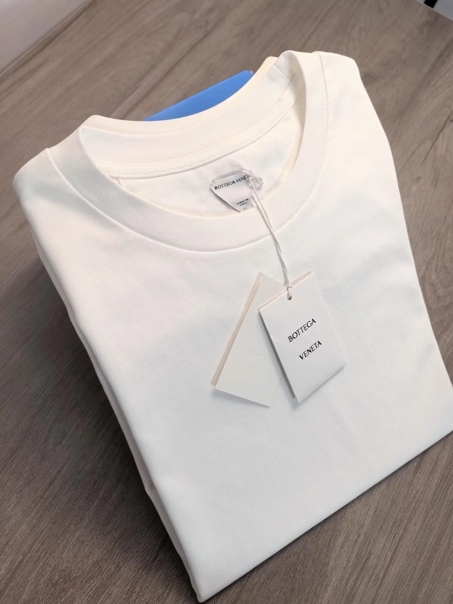 Bottega Veneta  Cotton Jersey T-Shirt (White) — view 4