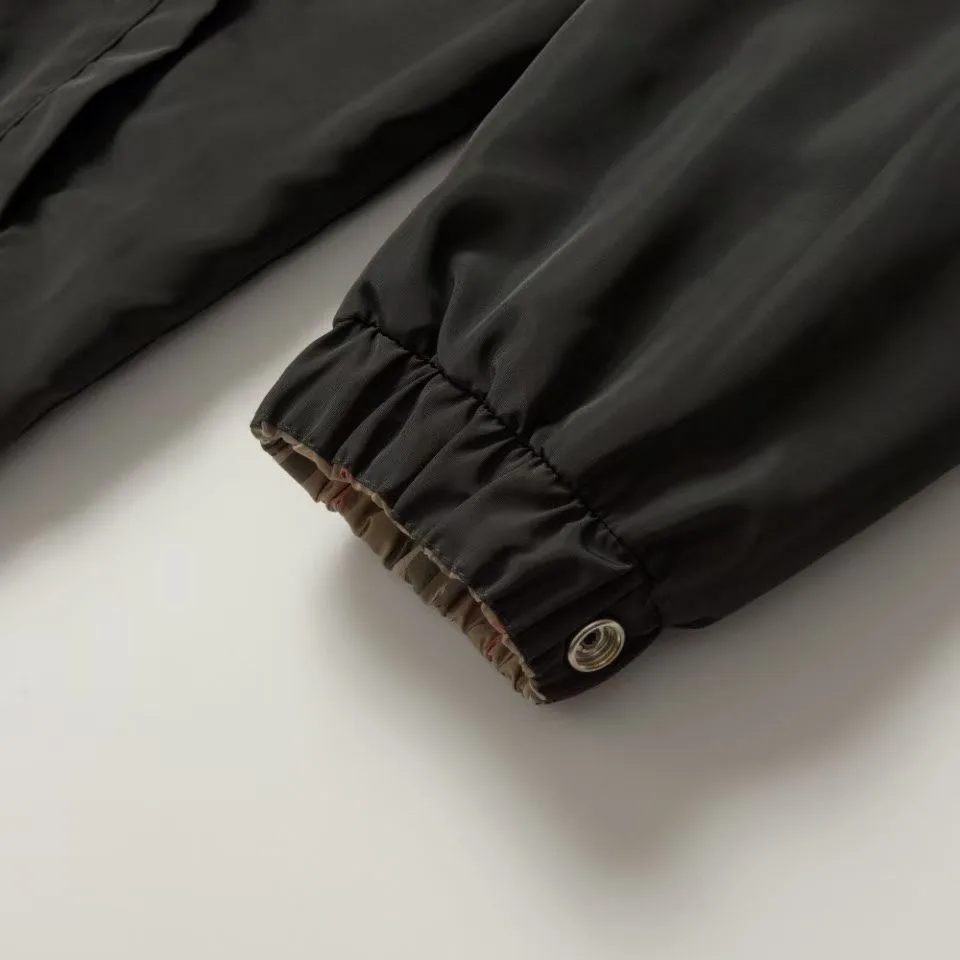 Burberry Black Check Reversible Hooded Jacket — ビュー 7