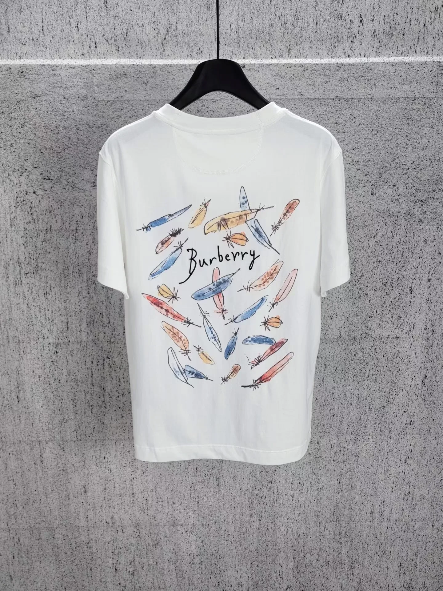 Feather Print Cotton T-shirt — 보기 3
