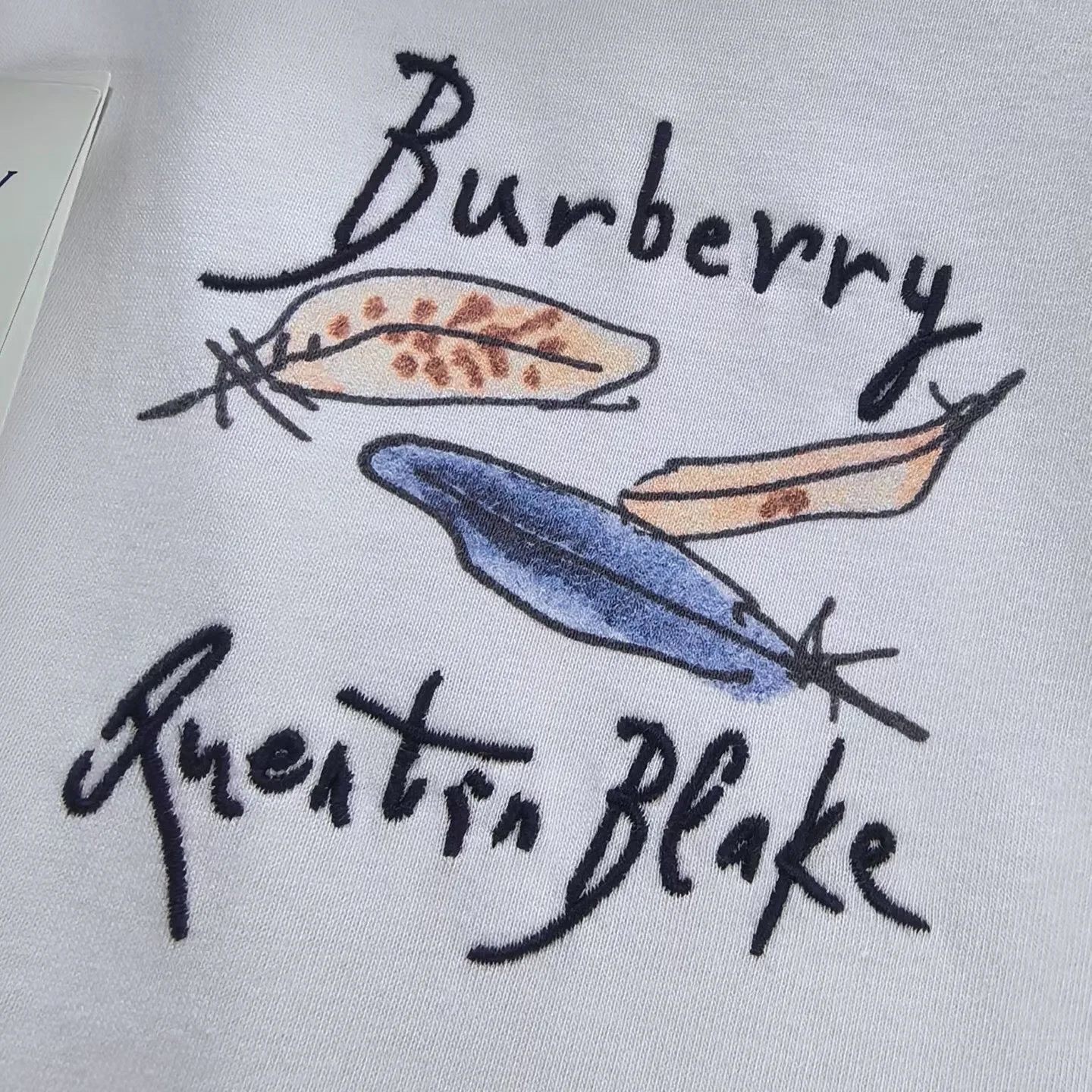 Feather Print Cotton T-shirt — 보기 4